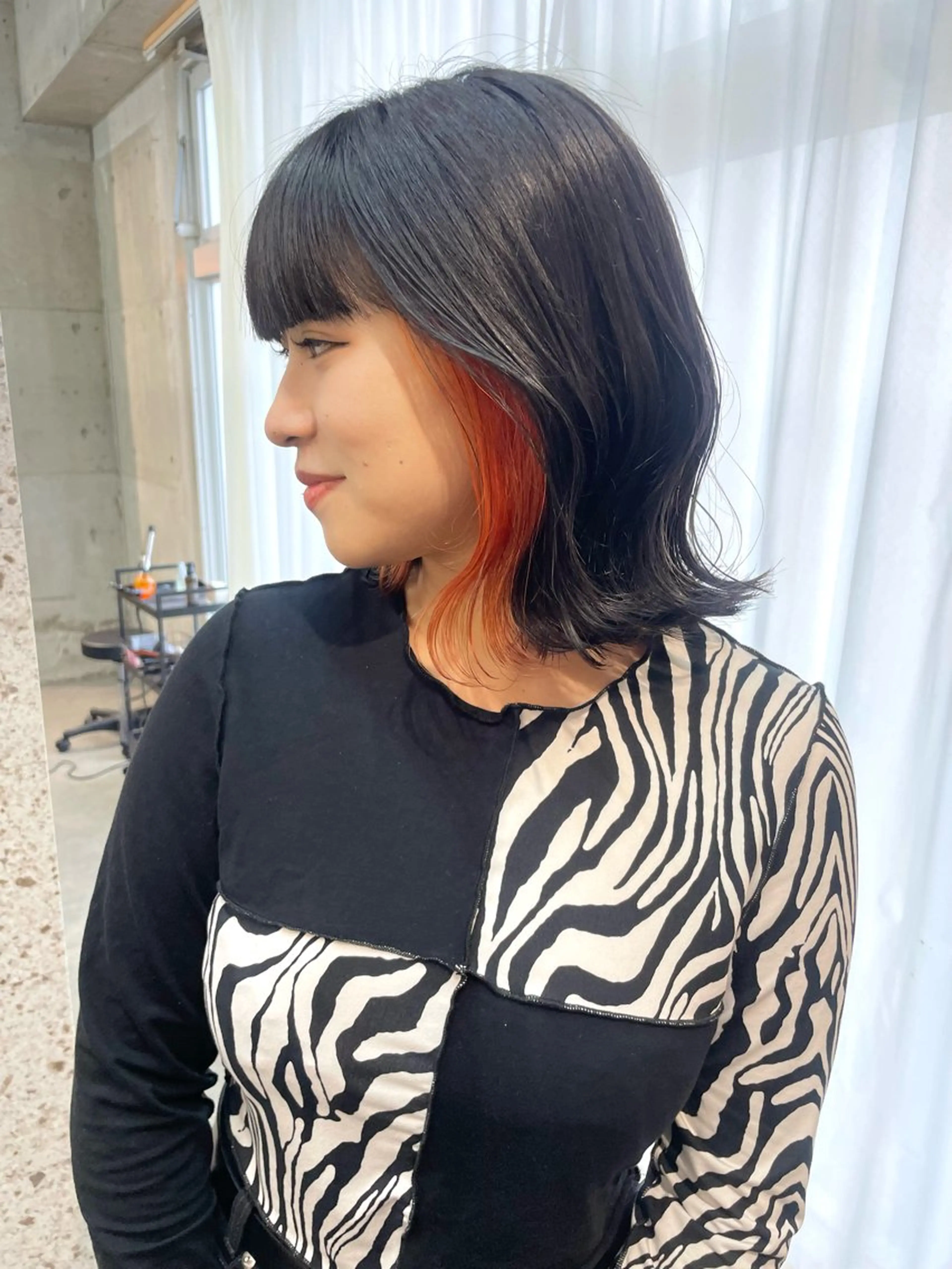 ミディアム カラー オレンジ ヘアカラー lani hair salon所属・SHOTO ハイトー ン/ブロンドカラーのヘアスタイル