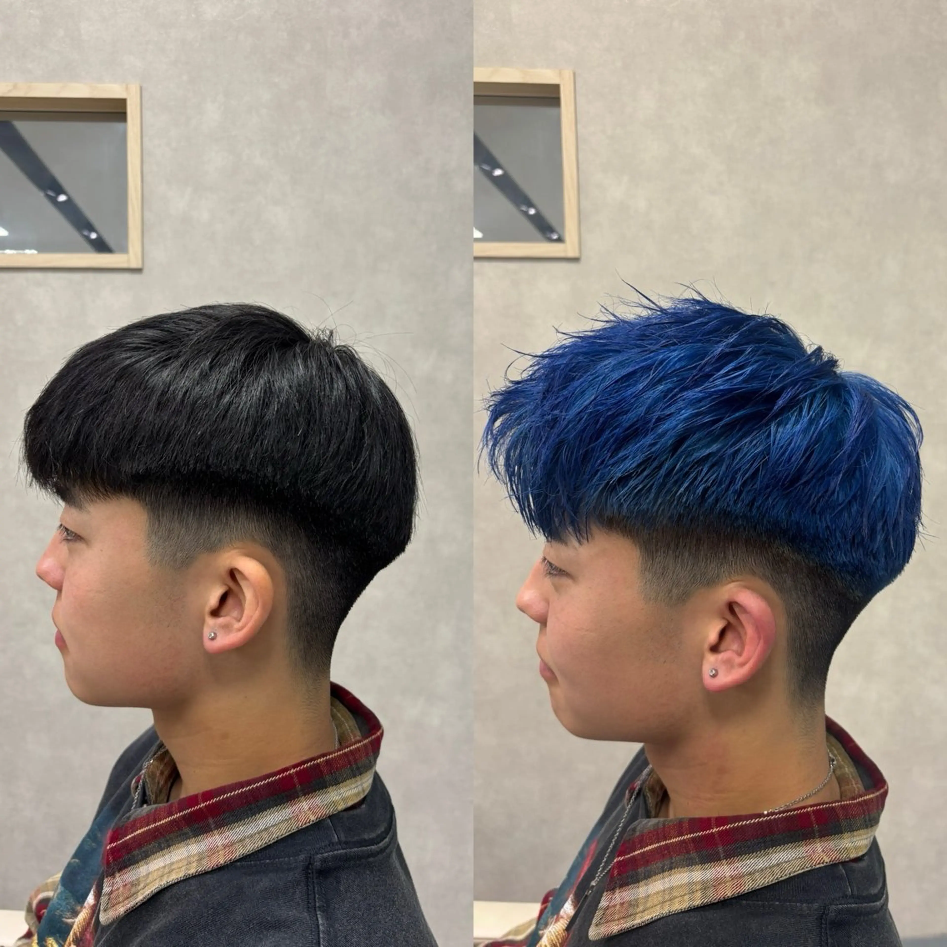 ショート カラー メンズ ヘアカラー メンズ特化韓国風 パーマスタイル/りんのヘアスタイル