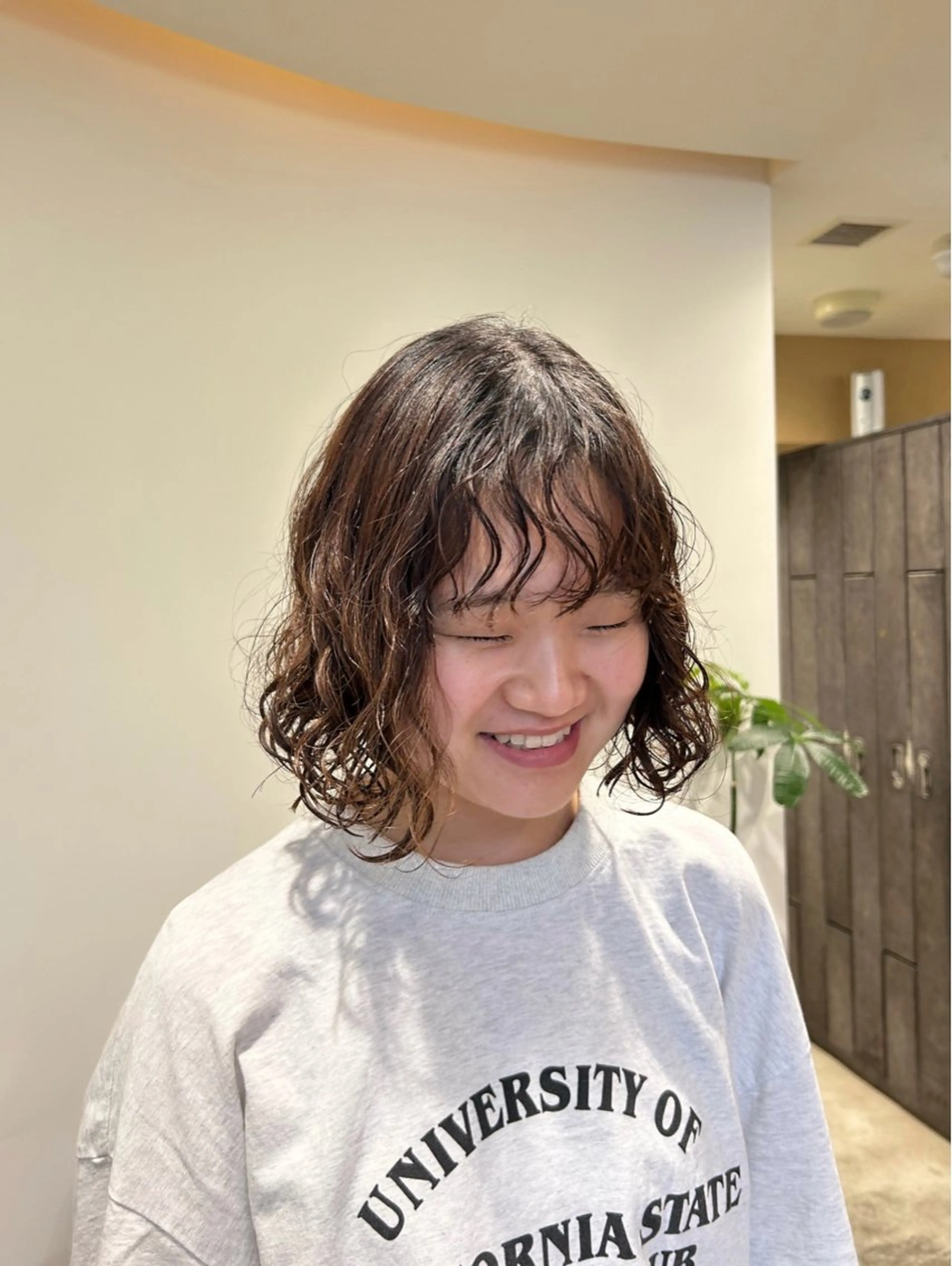 ミディアム パーマ ミディアムパーマ ボブ 似合わせカット パーマ nana/ボブ/ レイヤー/梅田のヘアスタイル