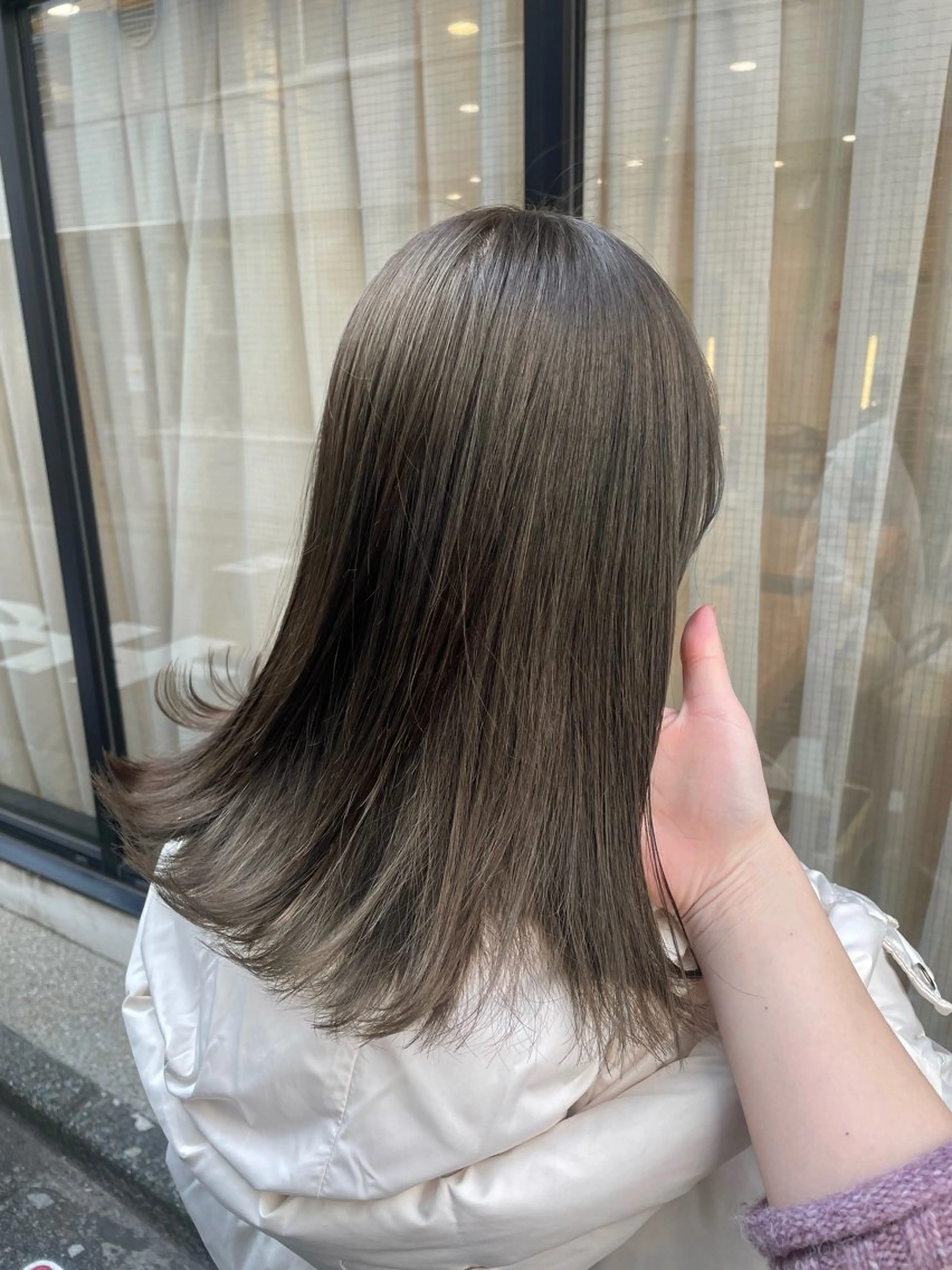 ミディアム カラー オリーブカラー ヘアカラー トリートメント カラー/レイヤー/ 髪質改善/PAAQのヘアスタイル