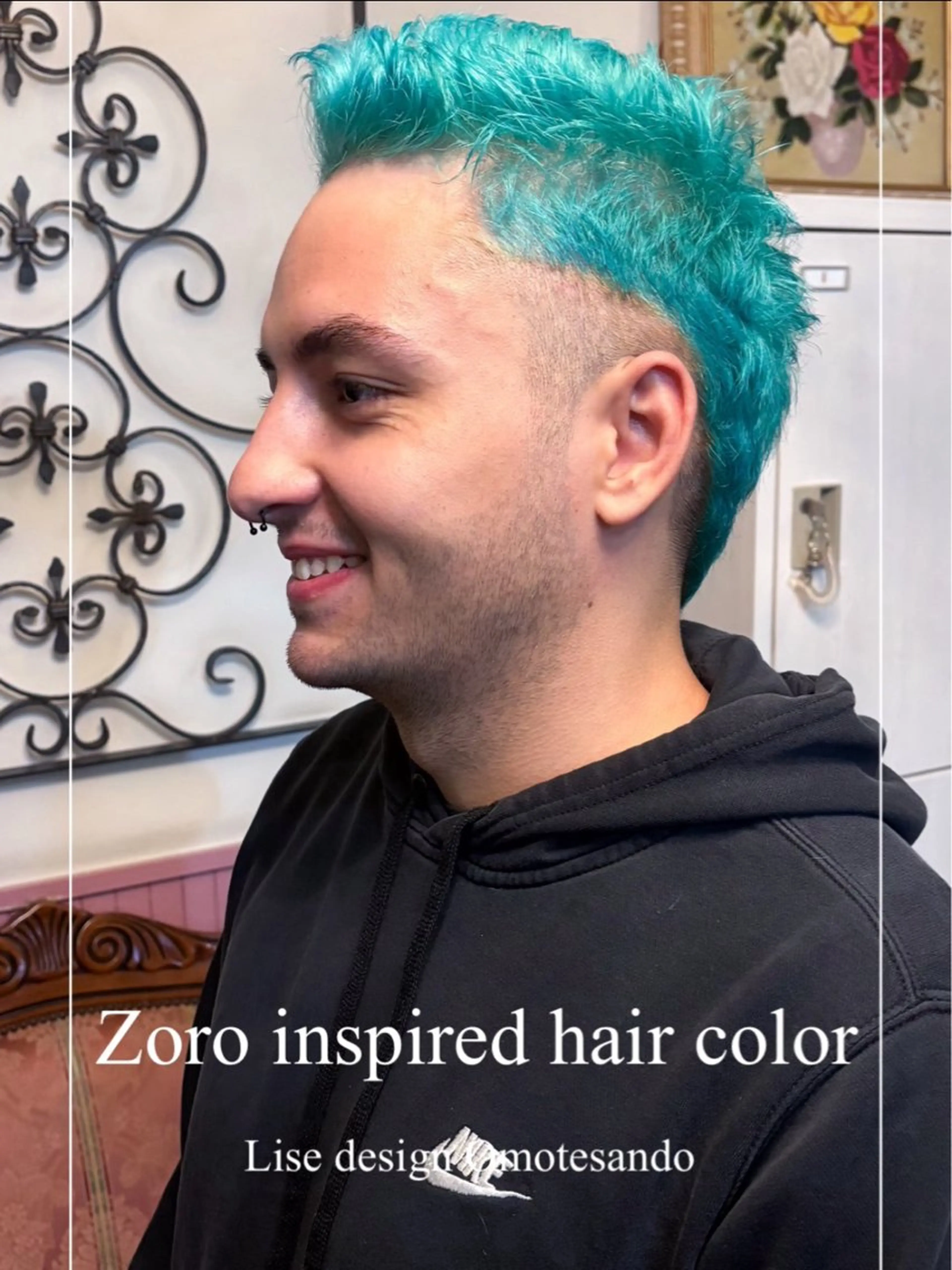 ショート カラー パーマ ヘアアレンジ メンズ ヘアカラー ヘアセット 表参道Lise おおいしおりのヘアスタイル