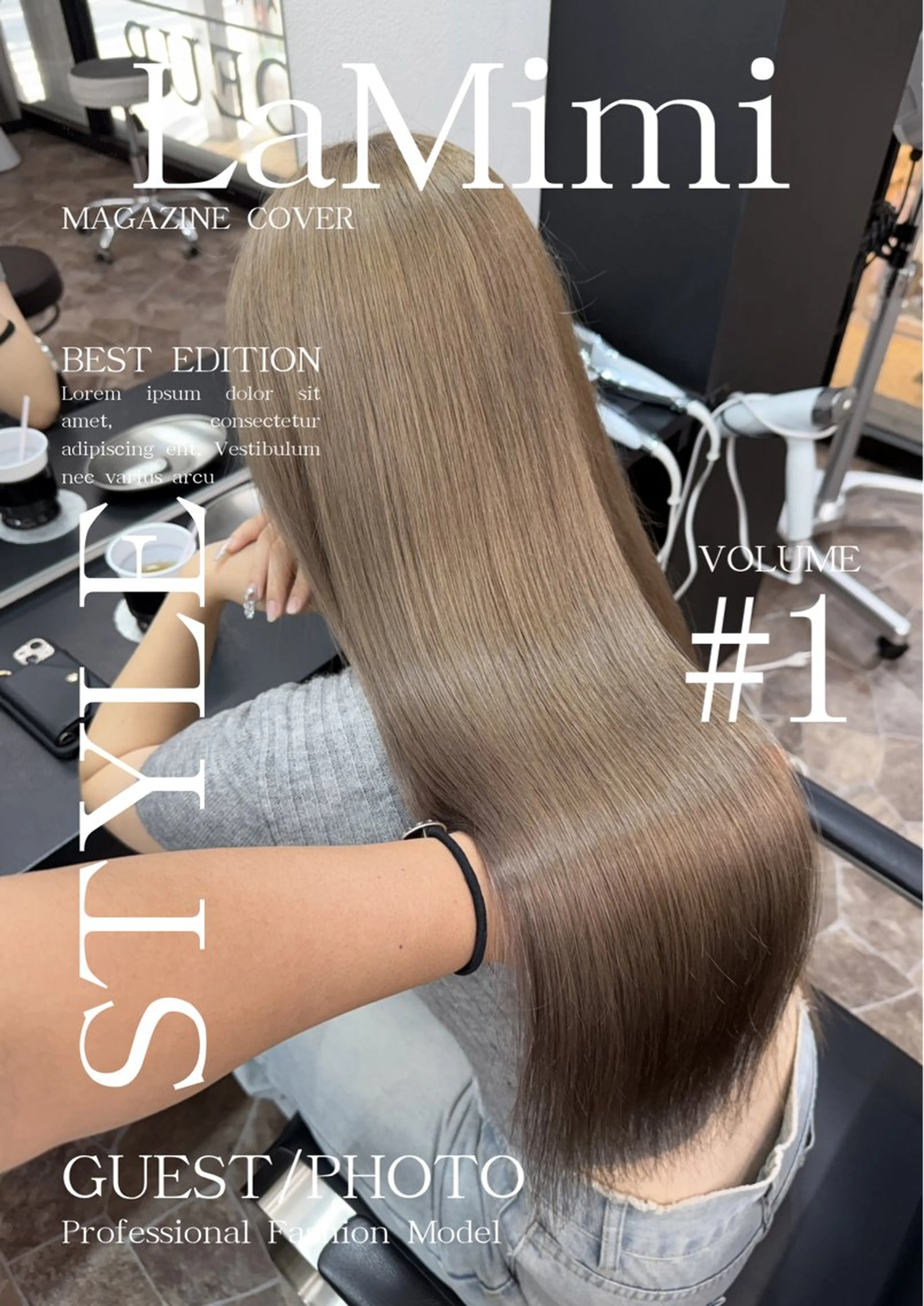 ロング カラー バレイヤージュ ミストバング ブリーチ 透明感カラー ダブルカラー La Mimiのヘアスタイル