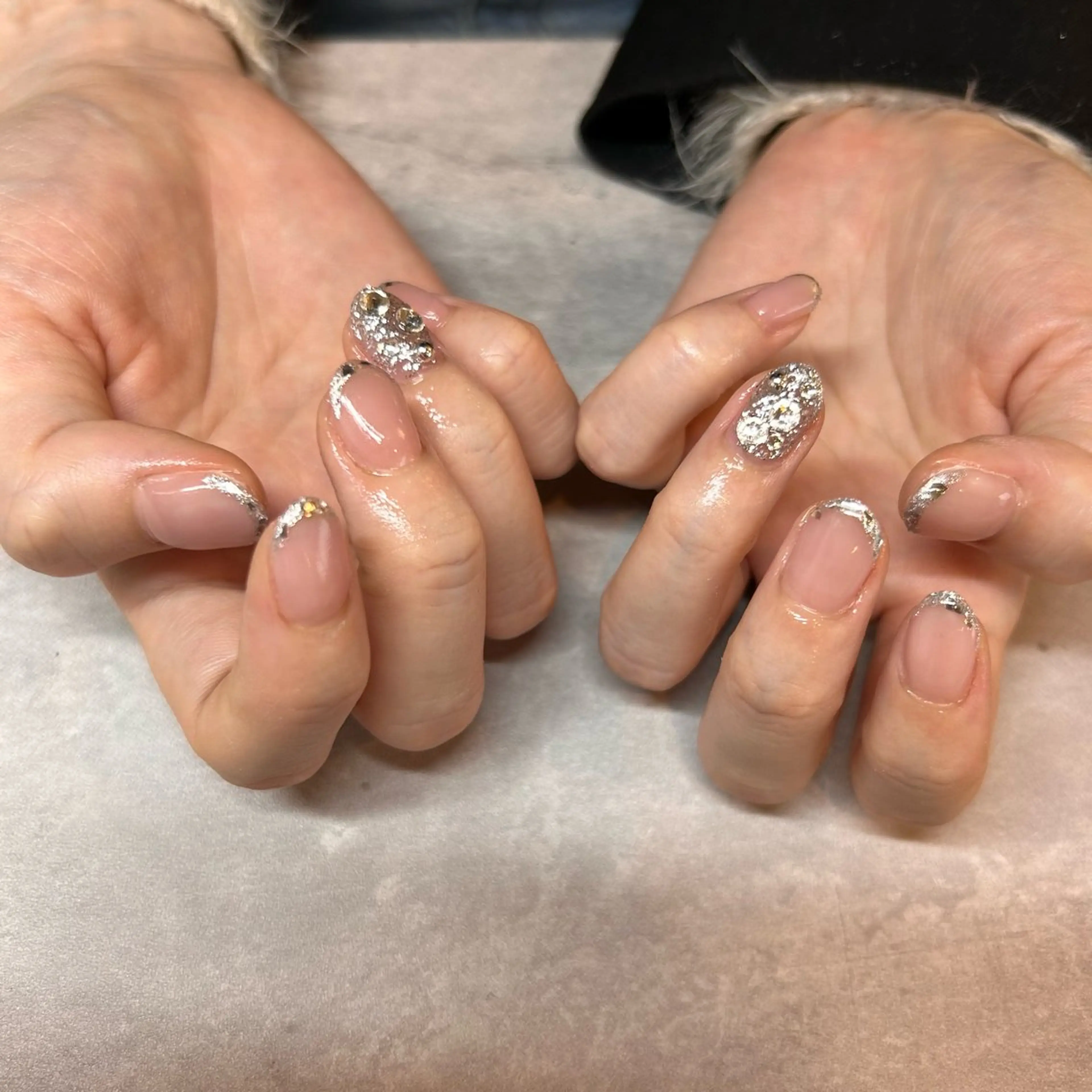 ネイル フレンチネイル ガラスフレンチ m.nail mayumiのネイルデザイン