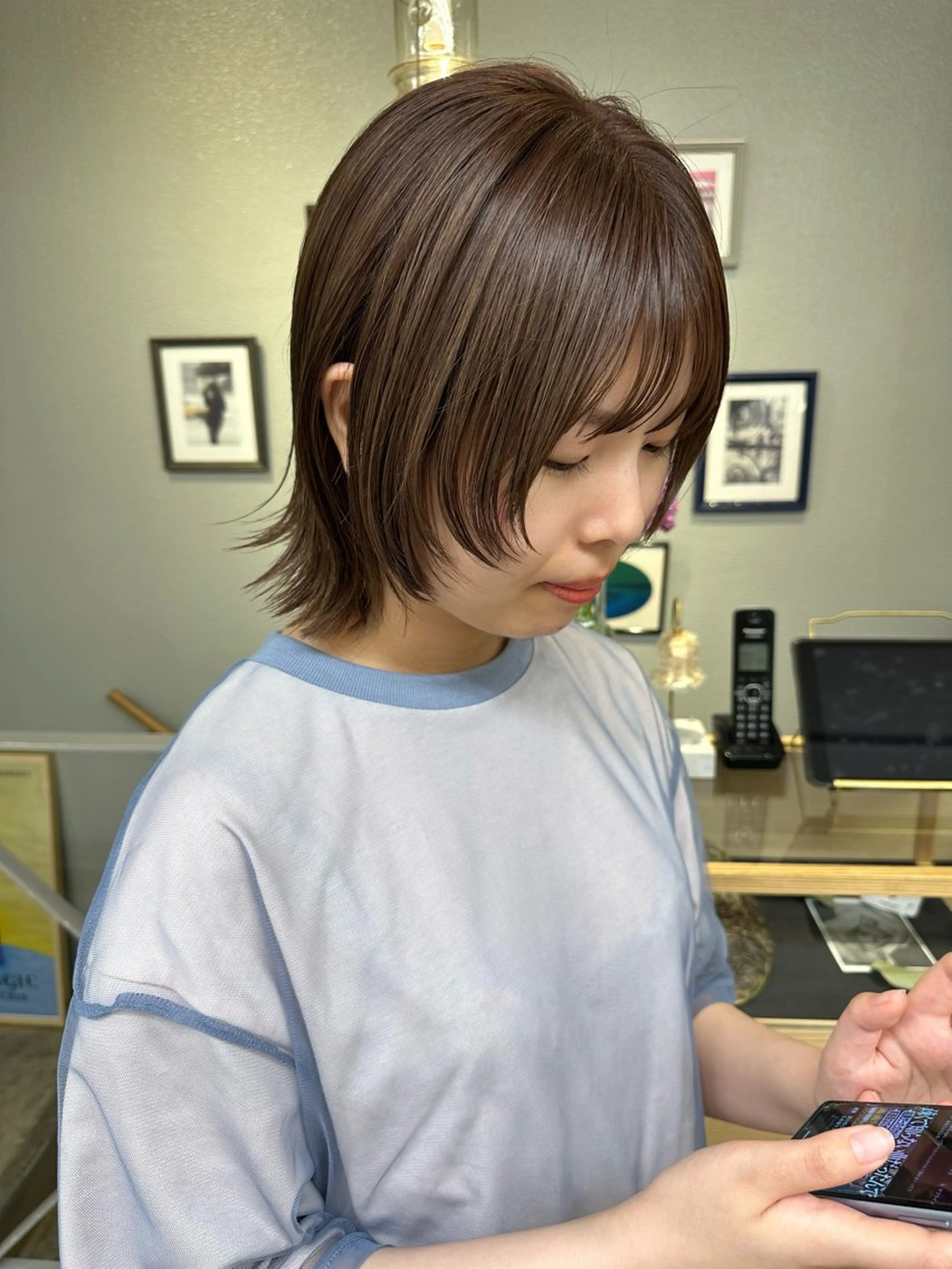 ショート カラー 艶髪/透明感カラー ヤマダモモカのヘアスタイル