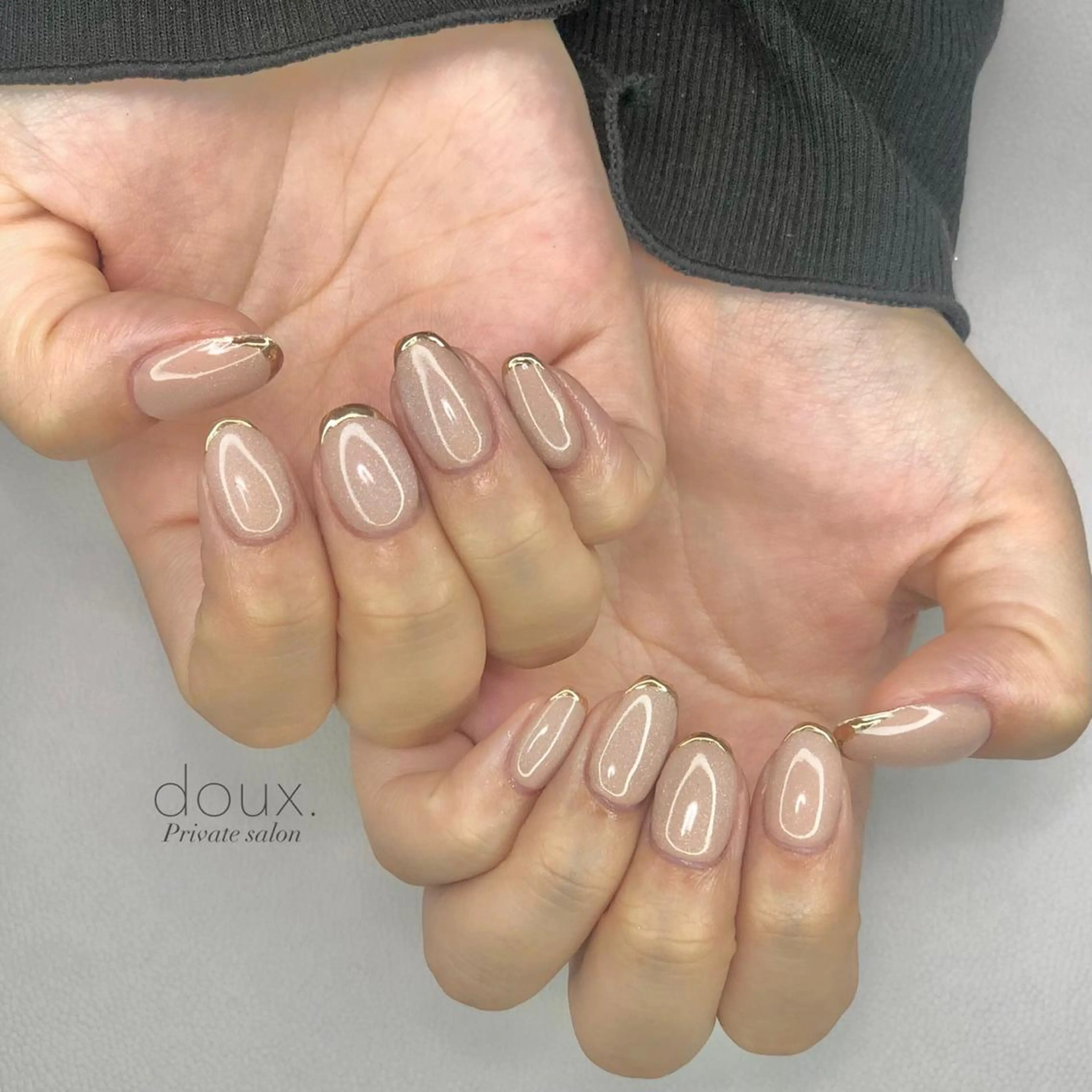 ネイル オーロラネイル フレンチネイル マグネットネイル ミラーネイル doux. nailのネイルデザイン