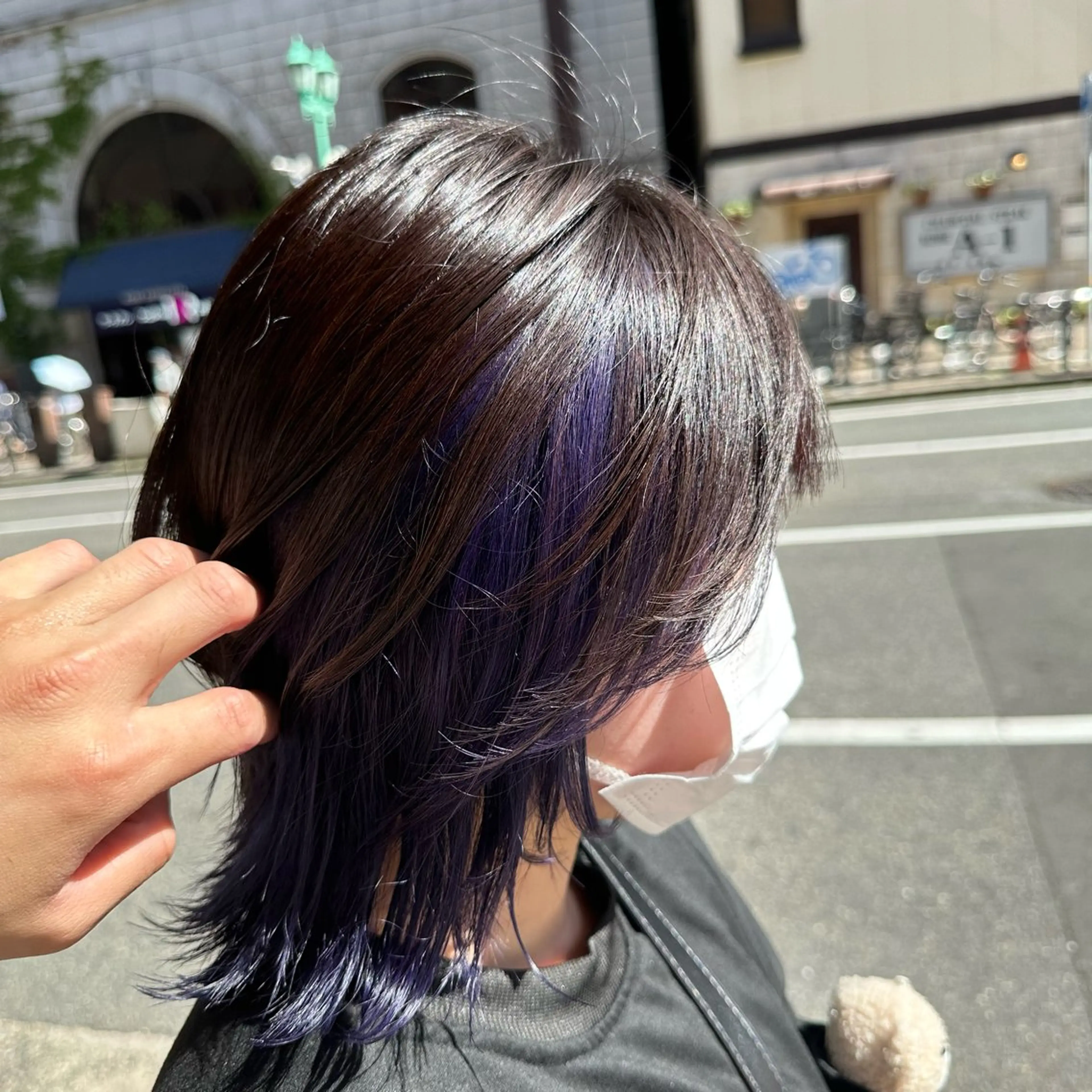 カラー バイオレットカラー カット ヘアカラー トリートメント 韓国メンズヘア 田城伶治のヘアスタイル