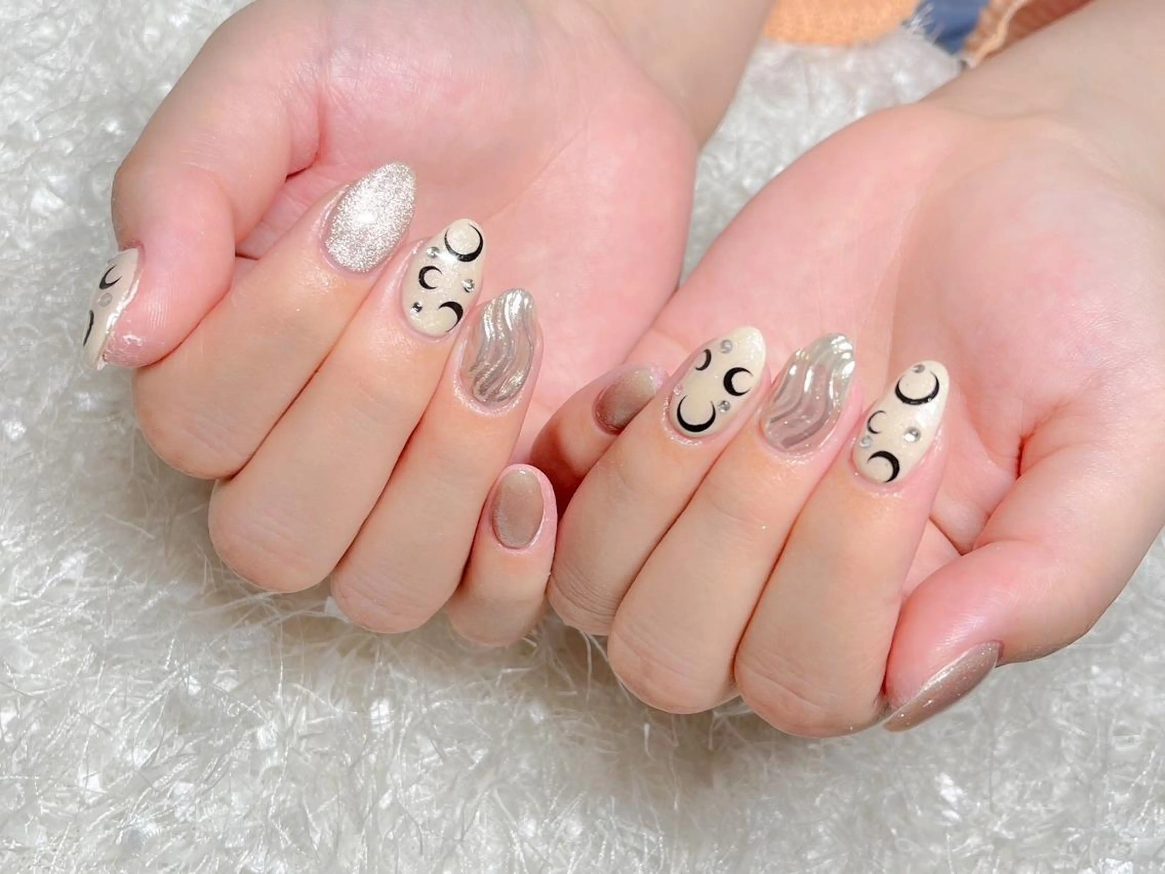 ネイル 長さ出し フレンチネイル ジェルネイル グラデーション 韓国ネイル ハンドネイル Nail&eye Belire 新宿のネイルデザイン