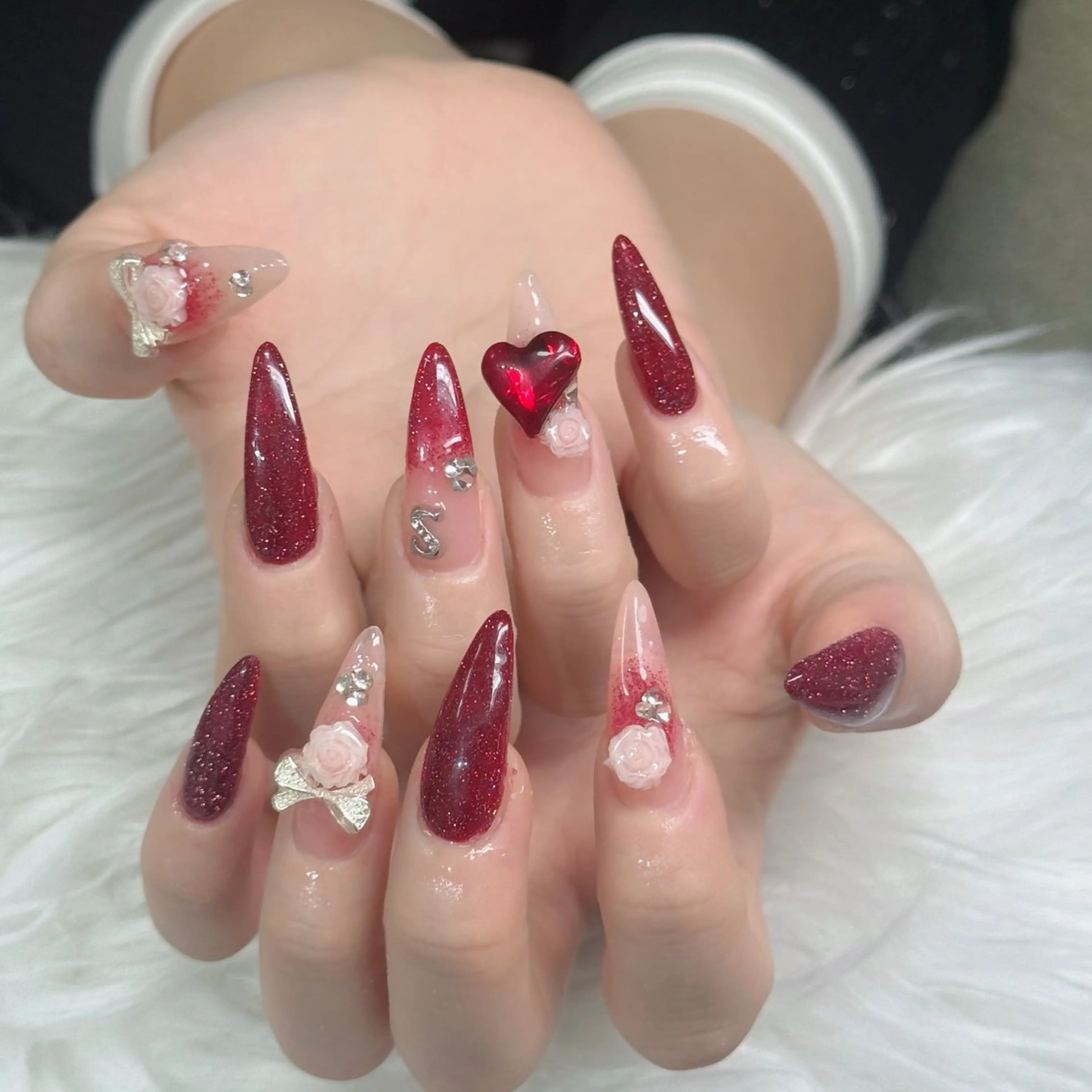 ネイル フットネイル フレンチネイル グラデーション 韓国ネイル ロングネイル ハンドネイル Hani Nail Salonのネイルデザイン