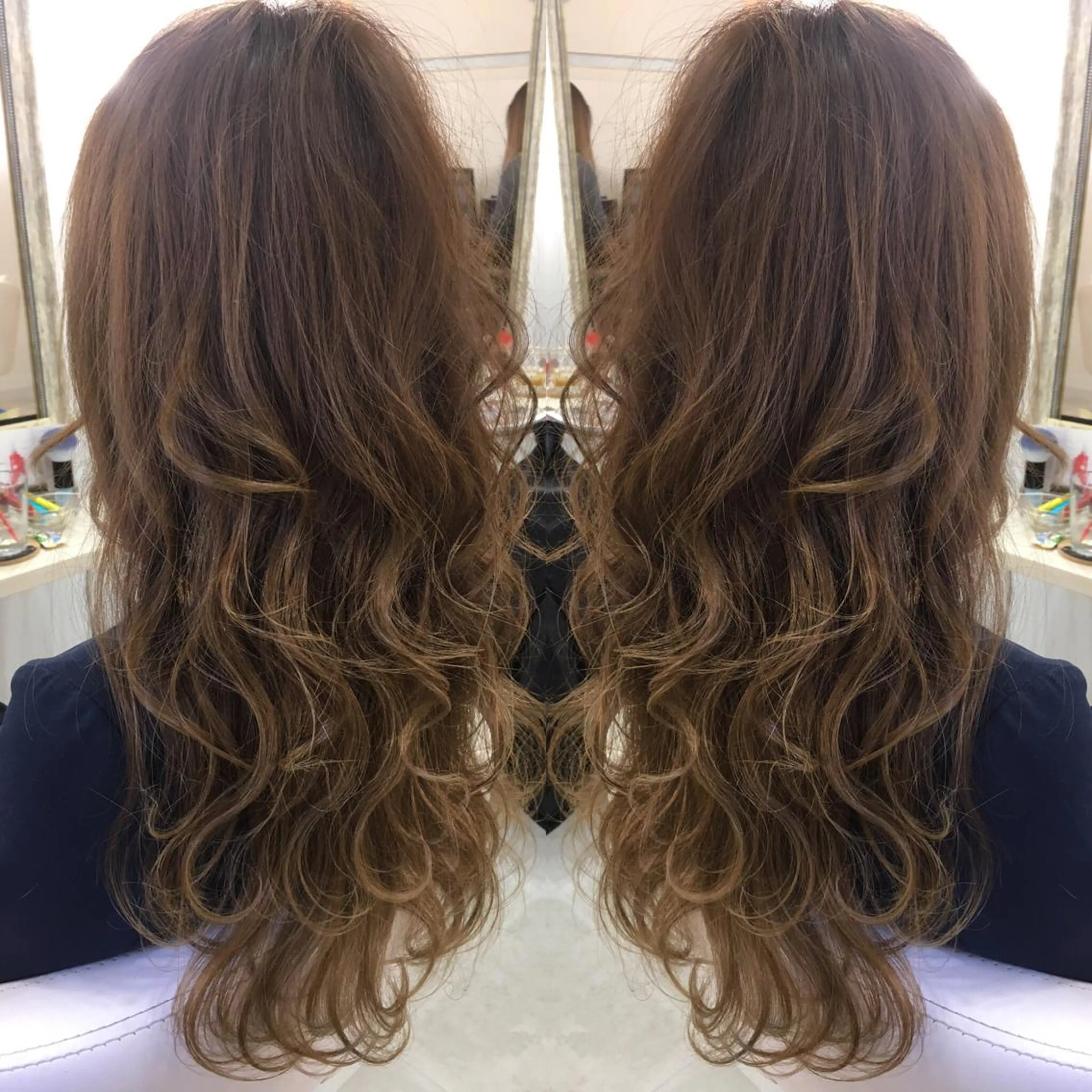 セミロング ロング カラー 髪質改善 中川　翔のヘアスタイル