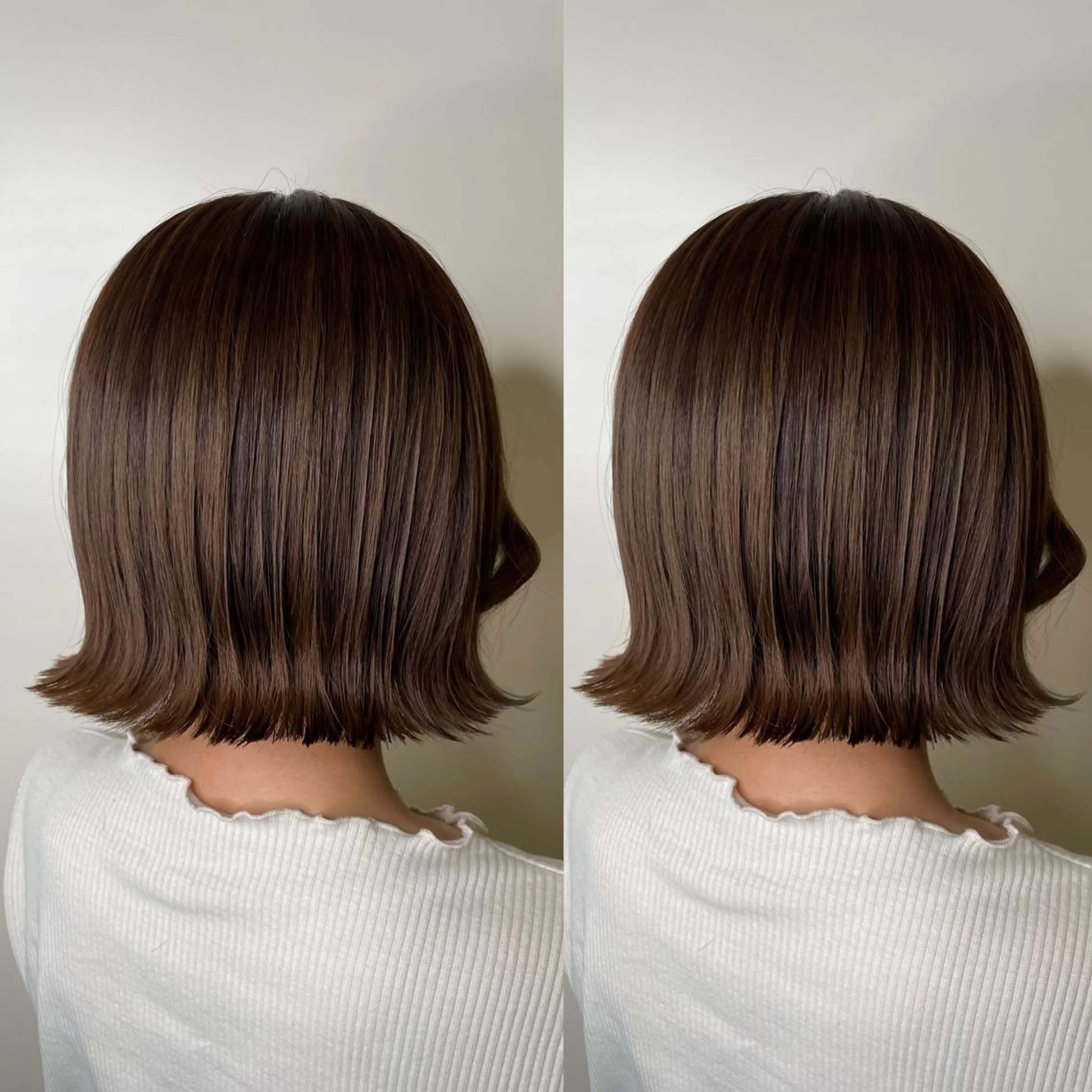 ミディアム 切りっぱなしボブ ボブ ヘアカラー 安田和洋 ブリーチカラー特化のヘアスタイル