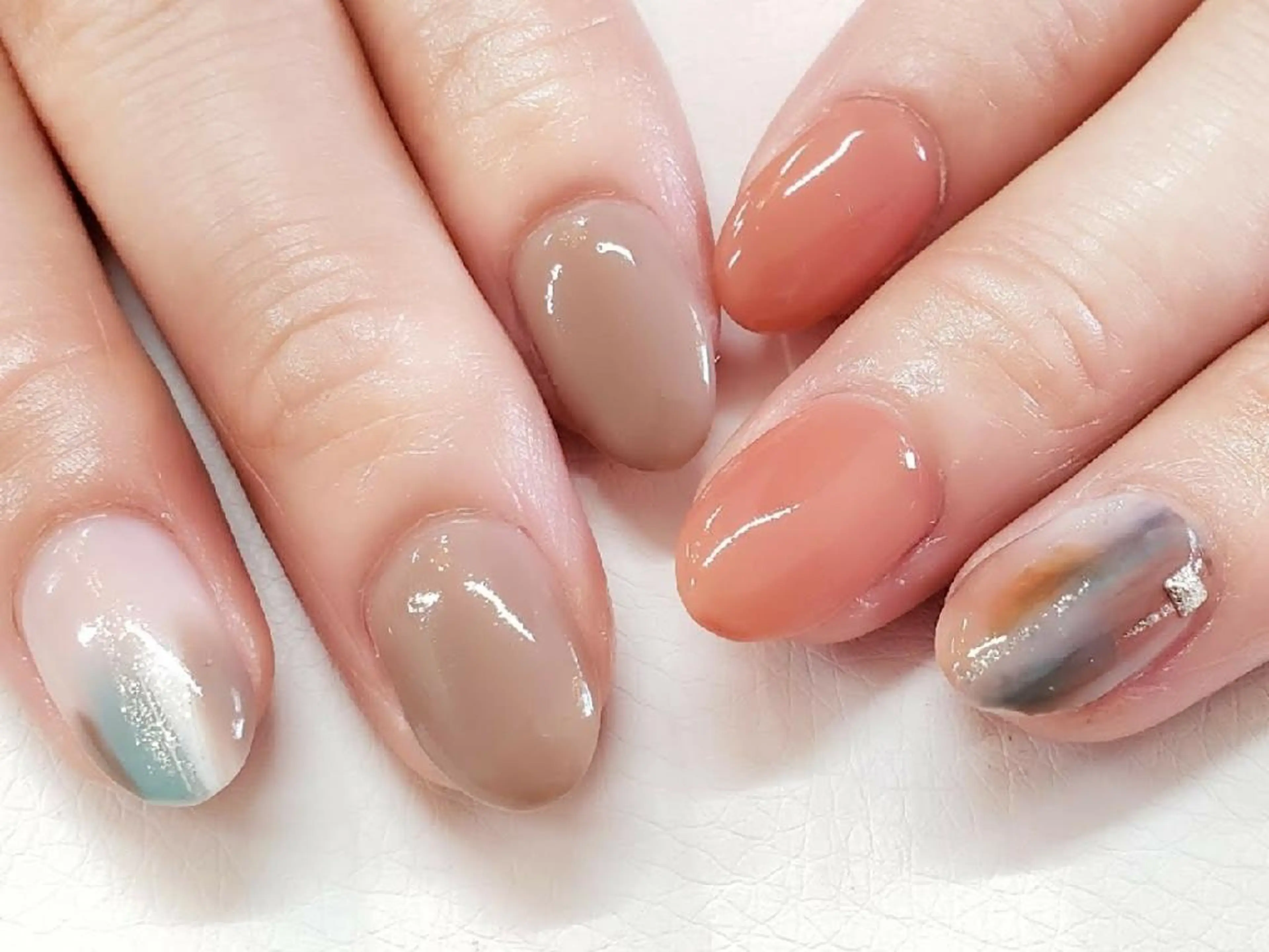 ネイル ニュアンスネイル ワンカラーネイル ハンドネイル NOGUCHI  KANAのネイルデザイン