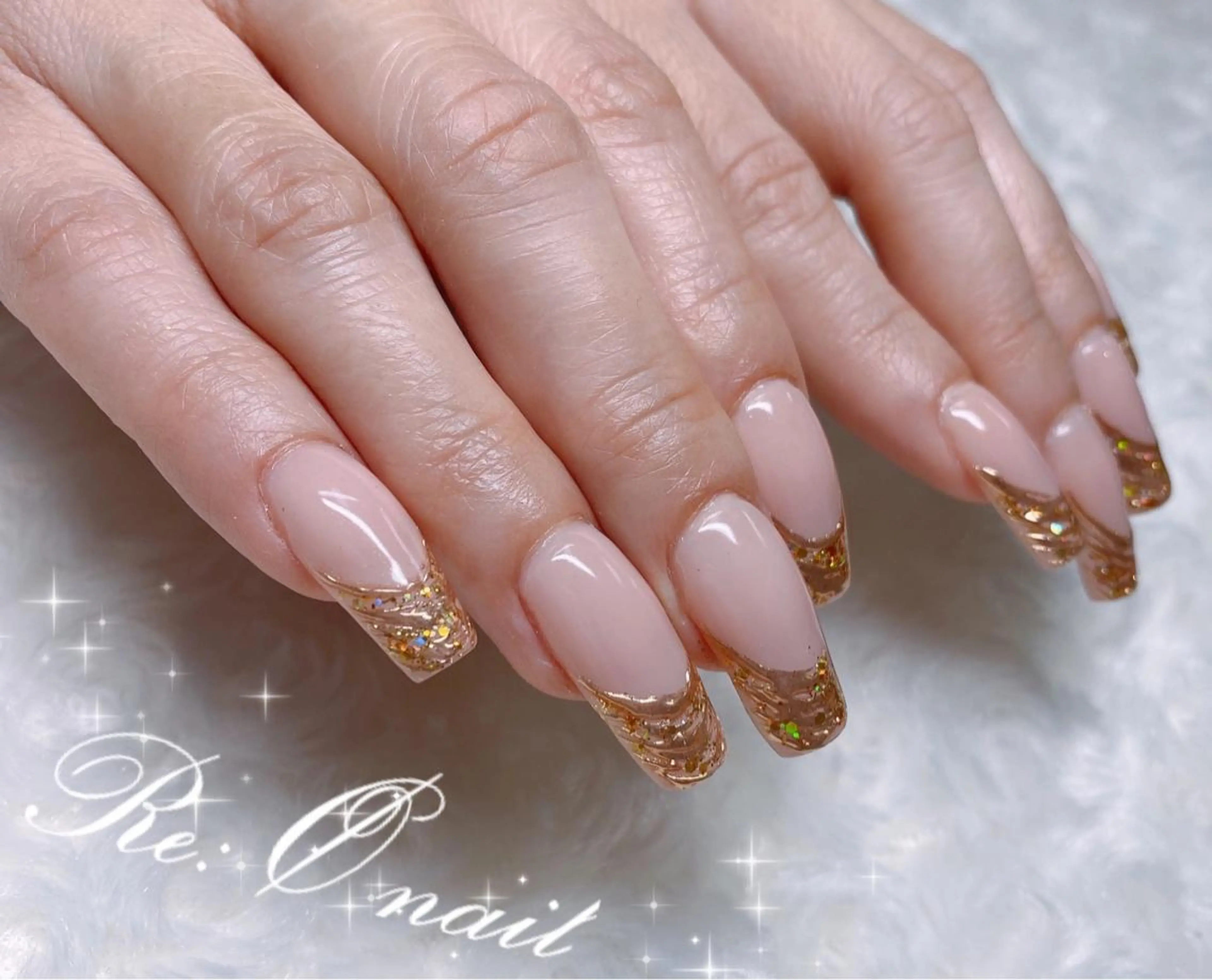 ネイル フレンチネイル ハンドネイル Re:Ø nail 🩵TSUJIのネイルデザイン