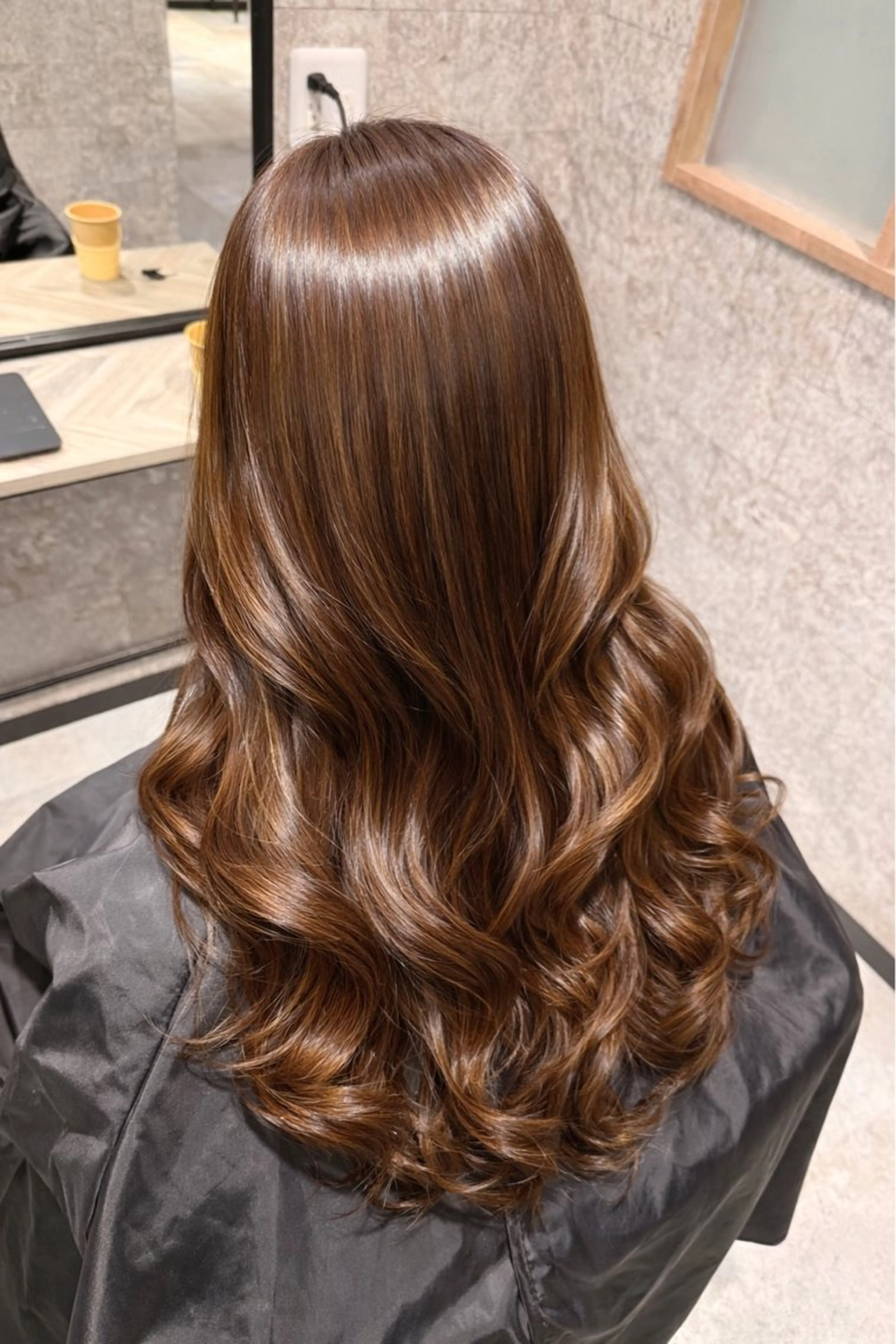 ロング 髪質改善 韓国風ヘア レイヤーカット ロング カット ヘアカラー anhelo髪質改善 メテオ髪質改善名駅のヘアスタイル