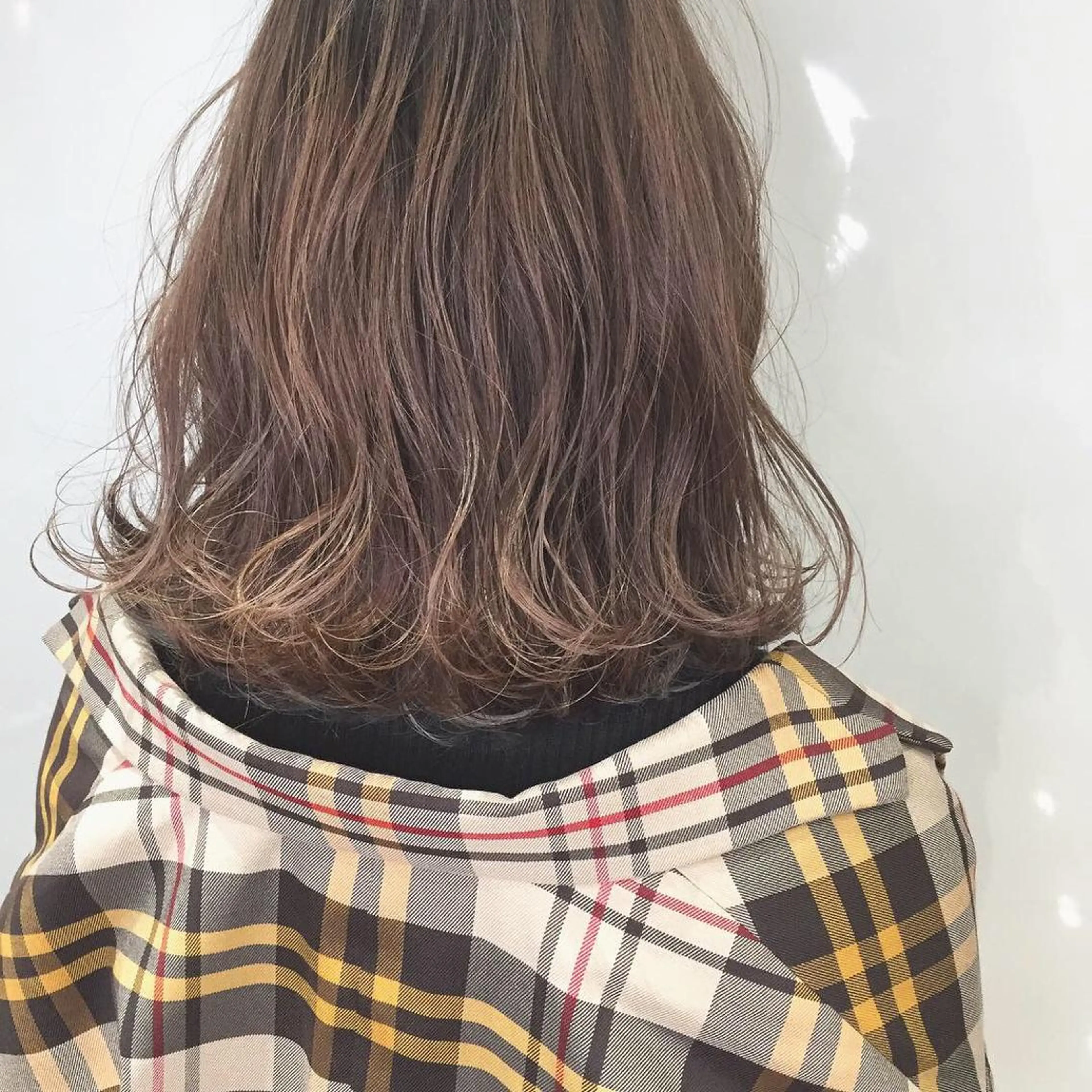 ミディアム カラー AMI ウルフパーマ/メンズのヘアスタイル