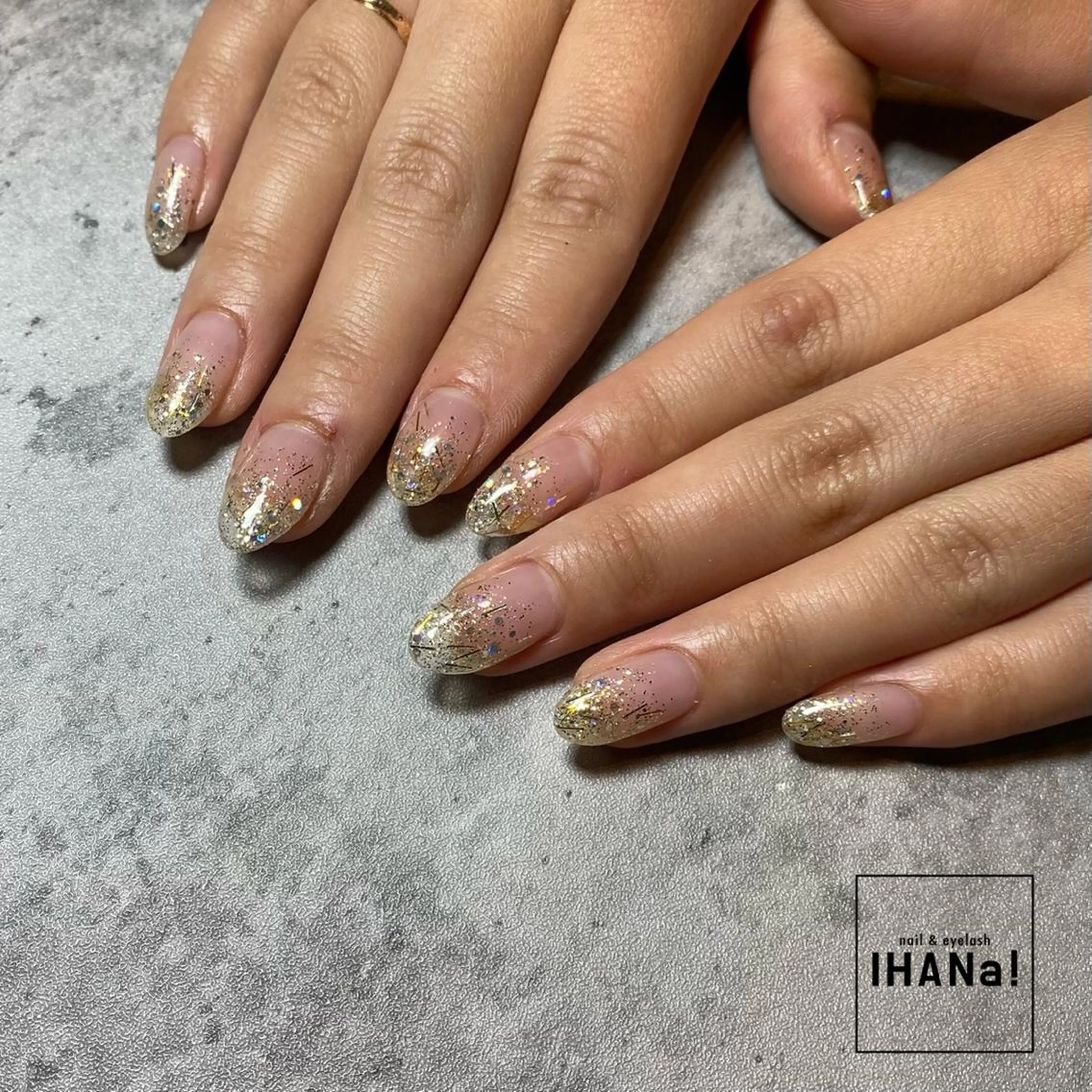 ネイル ラメ(グリッター) ラメグラデーション イハナ ihanaのネイルデザイン