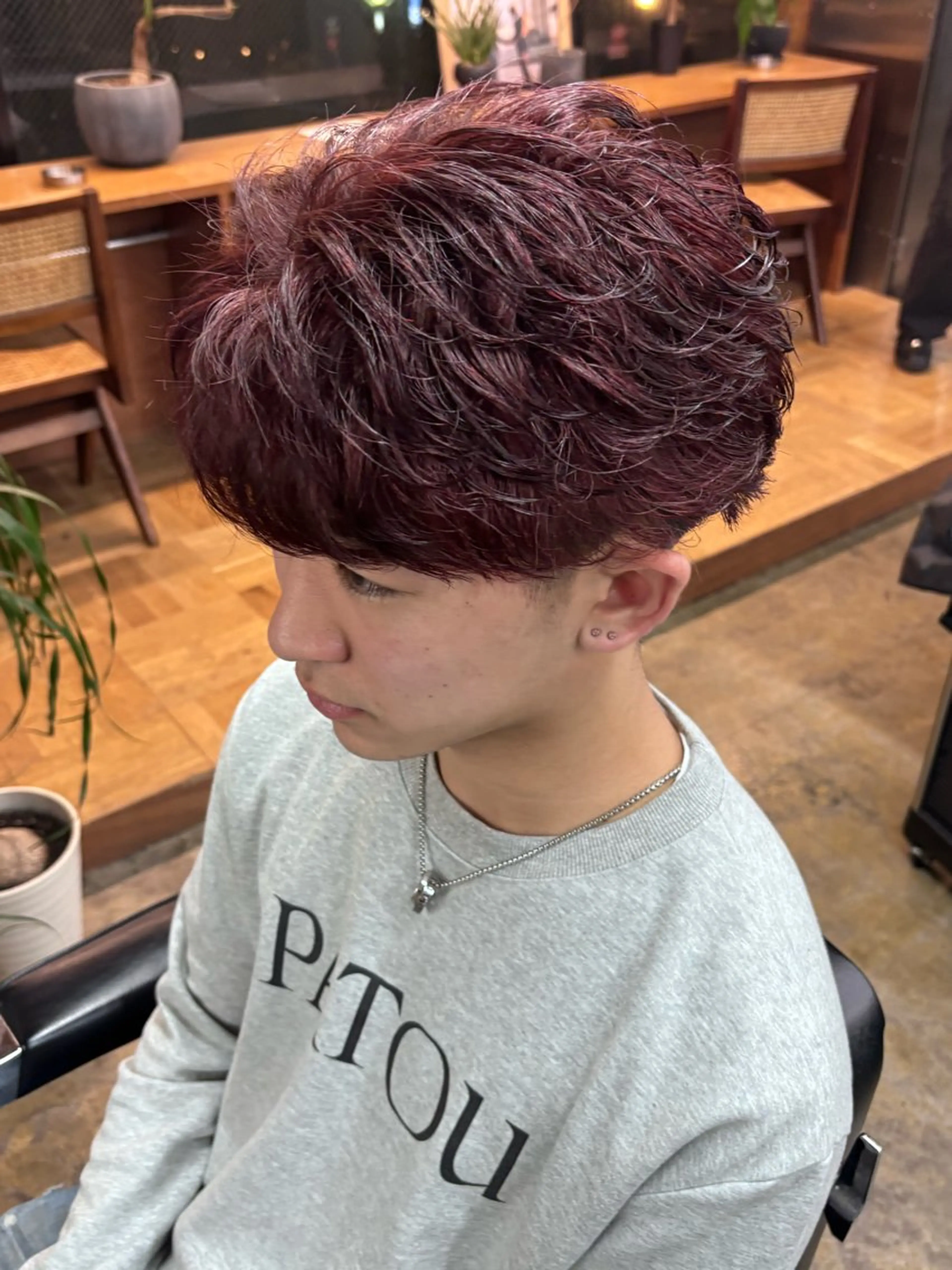 カラー パーマ メンズ カット ヘアカラー パーマ 土岐 仁/メンズ専門 パーマ特化美容師🌀のヘアスタイル