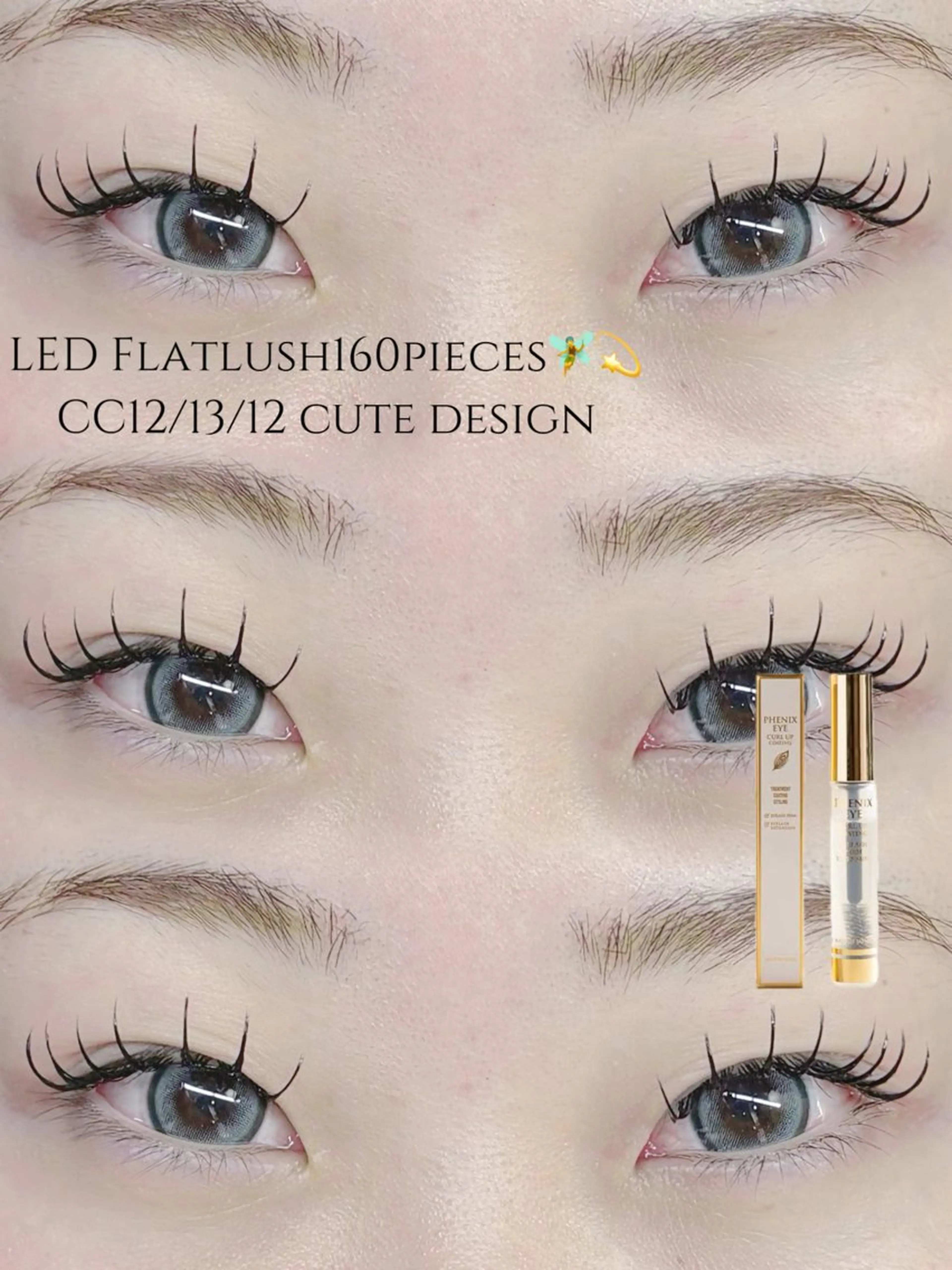 マツエク・マツパ キュート フラットラッシュ 束感👀エクステ 🍒Izumi👀のマツエク・マツパデザイン