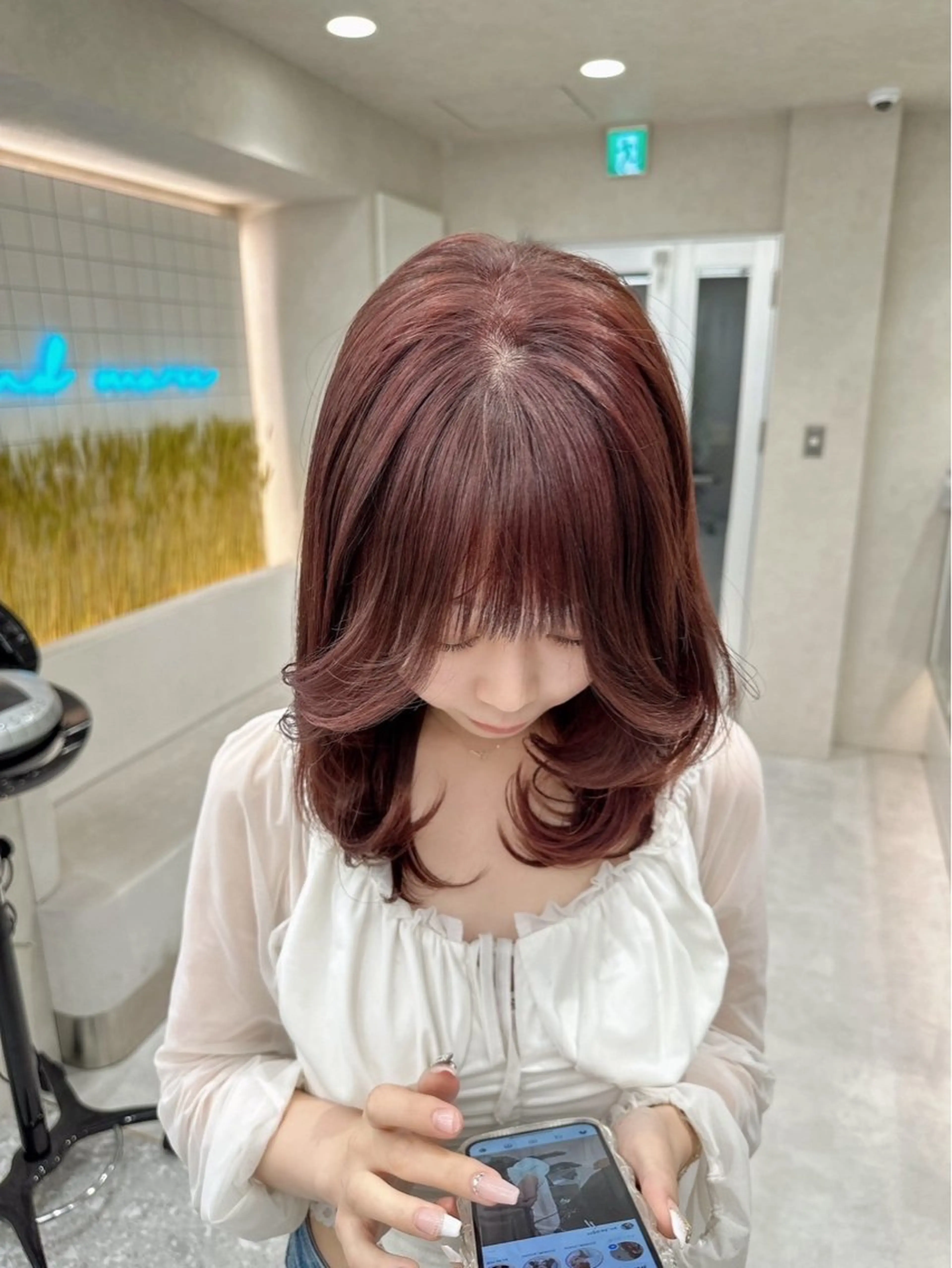 カラー ベージュカラー ピンクカラー ピンクベージュ 竹下 柊也のヘアスタイル