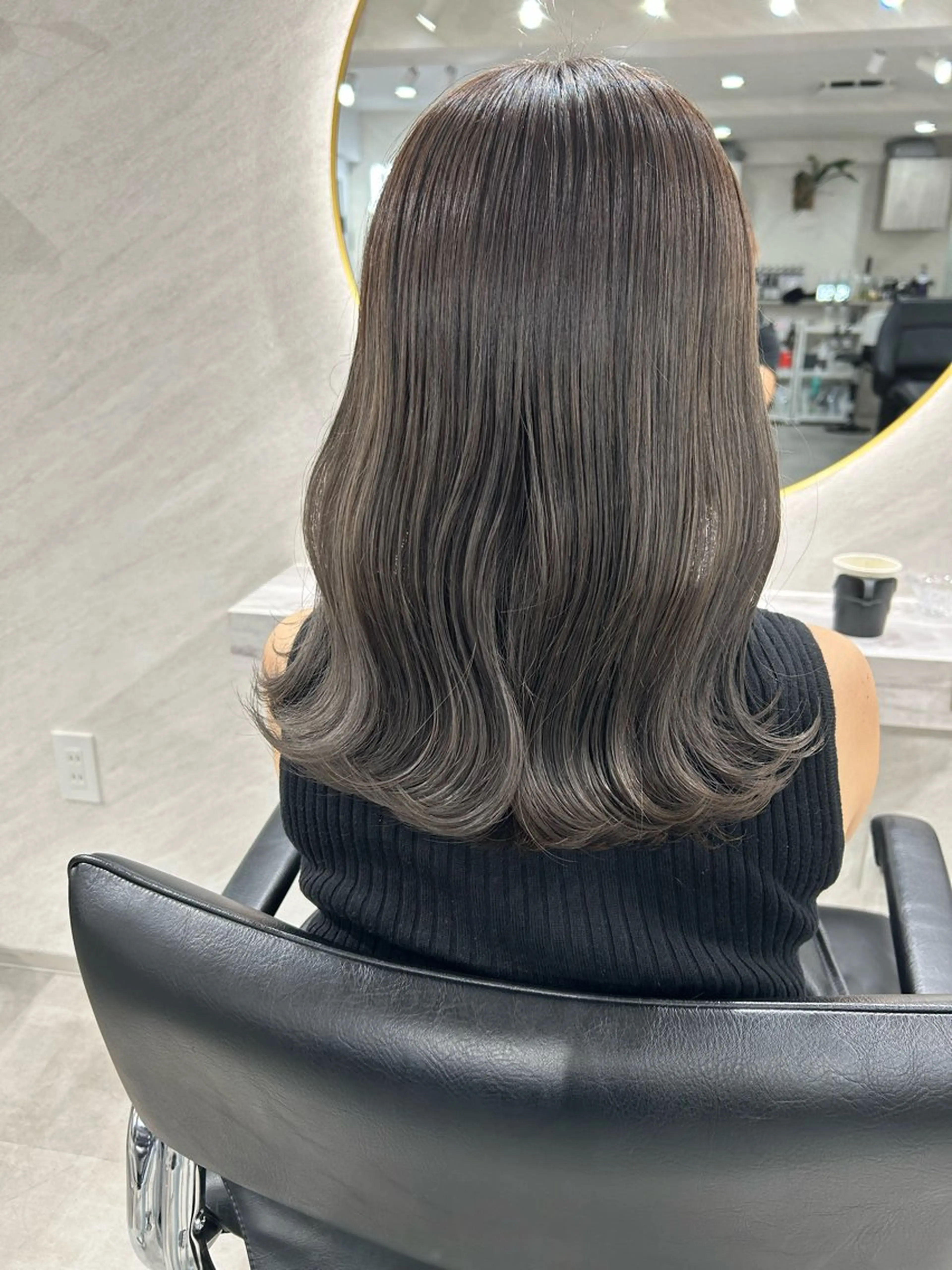 ミディアム カラー カット ヘアカラー トリートメント 髪質改善will hairdesignのヘアスタイル