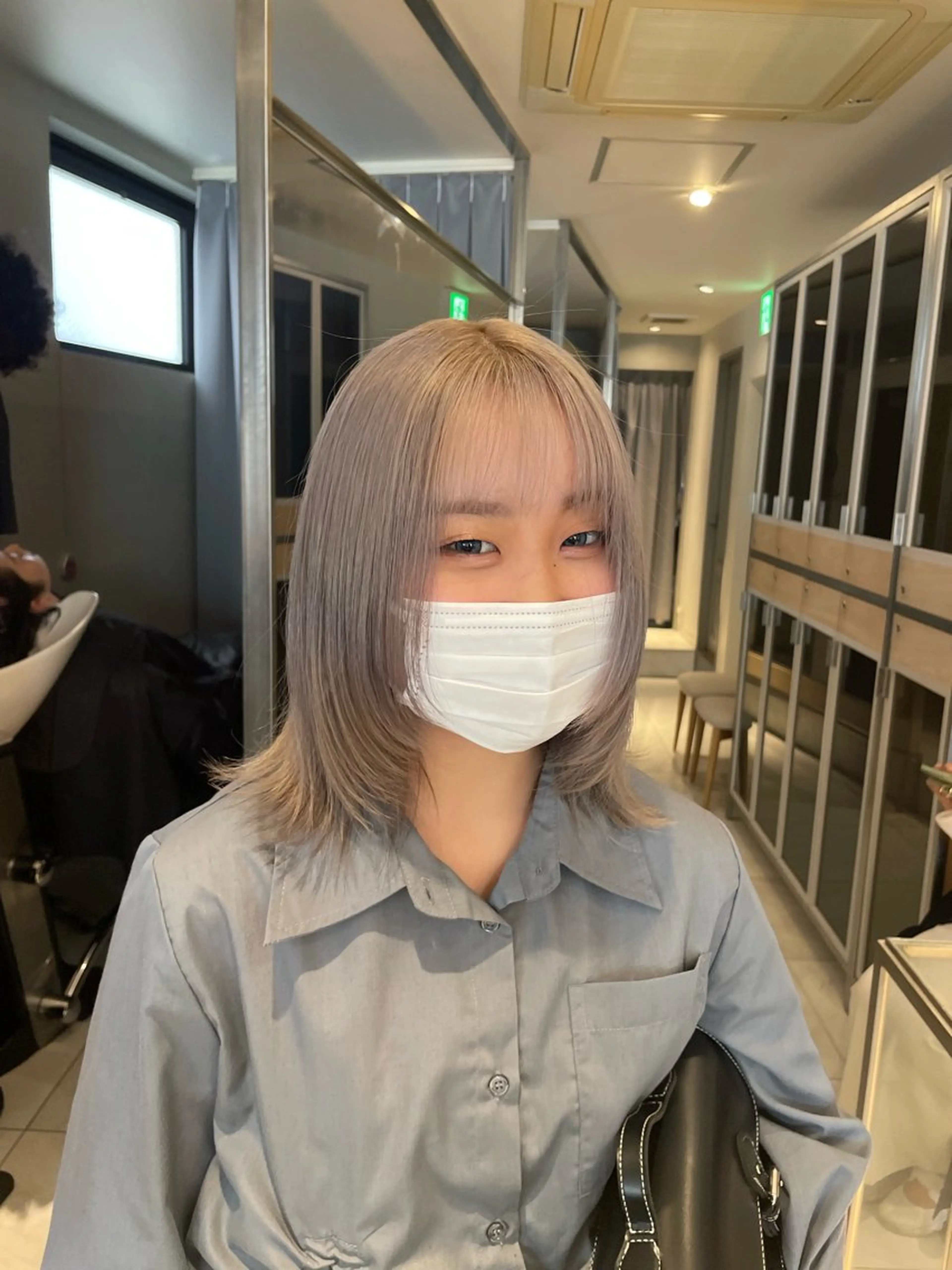 ミディアム カラー ヘアアレンジ ヘアカラー トリートメント ヘアセット 艶髪/レイヤーカット 🐣misakiのヘアスタイル