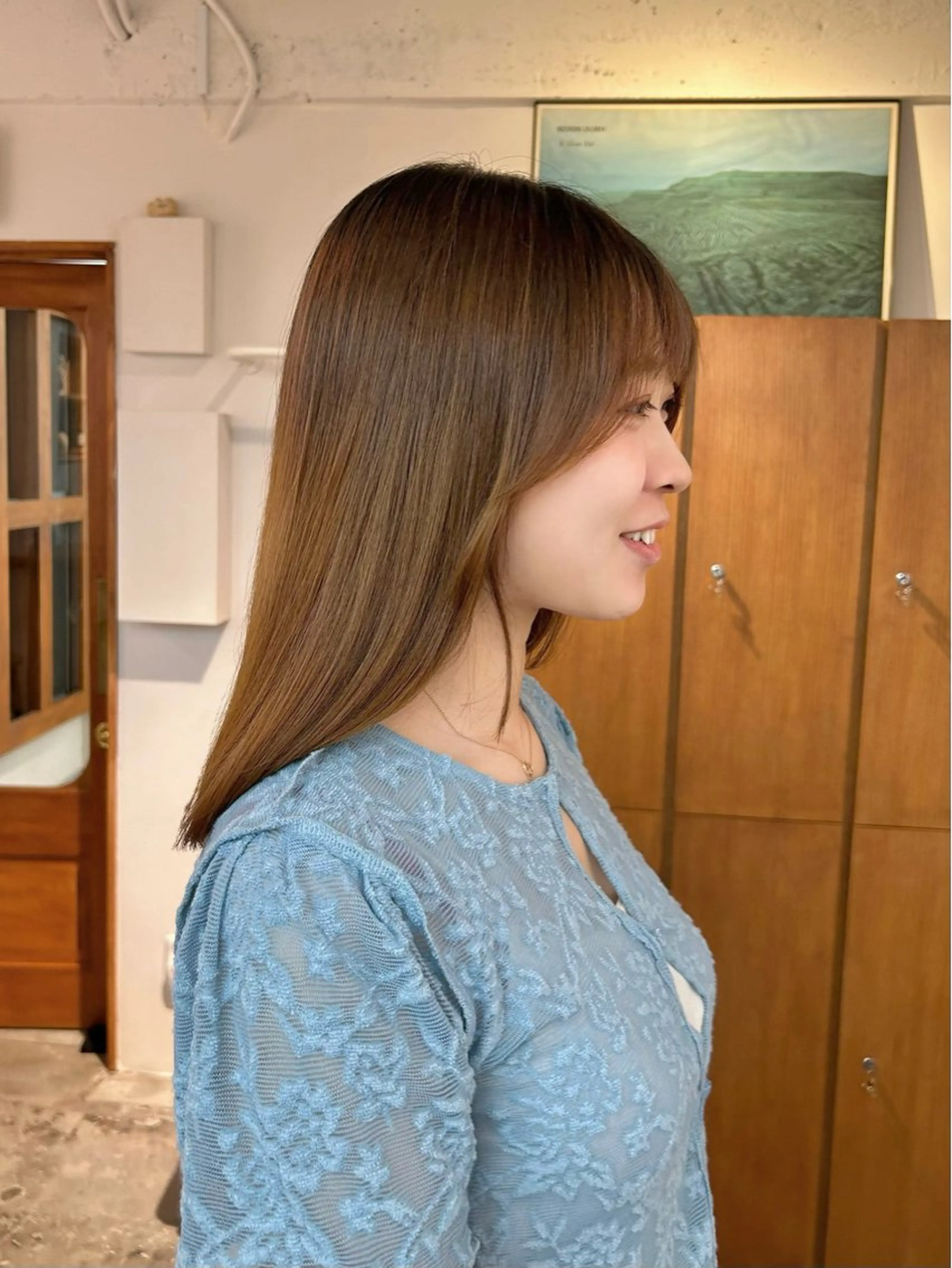 セミロング 綾/ベージュカラー /パーマ🩰のヘアスタイル