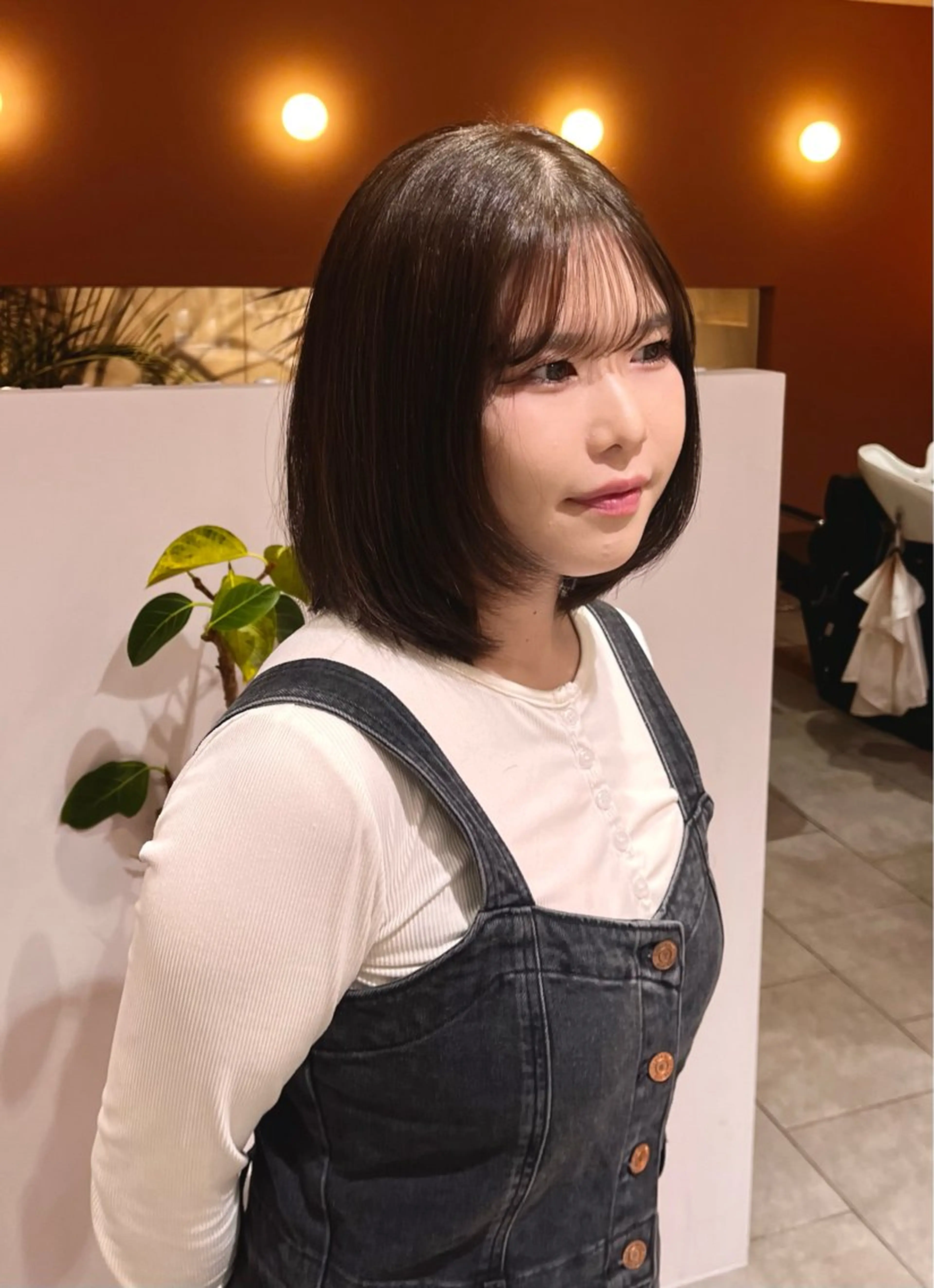 ミディアム 顔まわりレイヤー 顔周りカット レイヤーカット Rosierbleu 道正のヘアスタイル