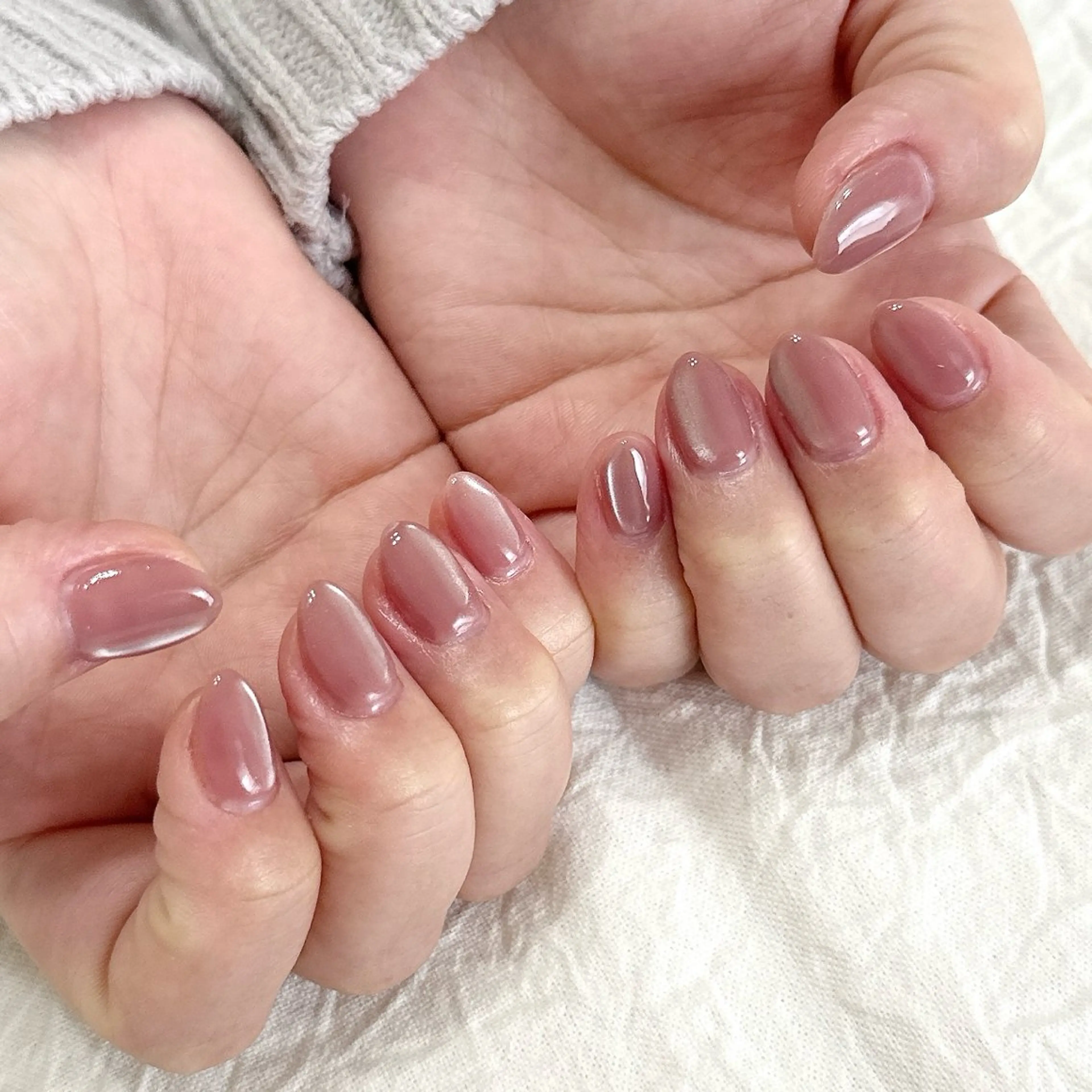 ネイル マグネットネイル シルバー ハンドネイル peaberry nailのネイルデザイン