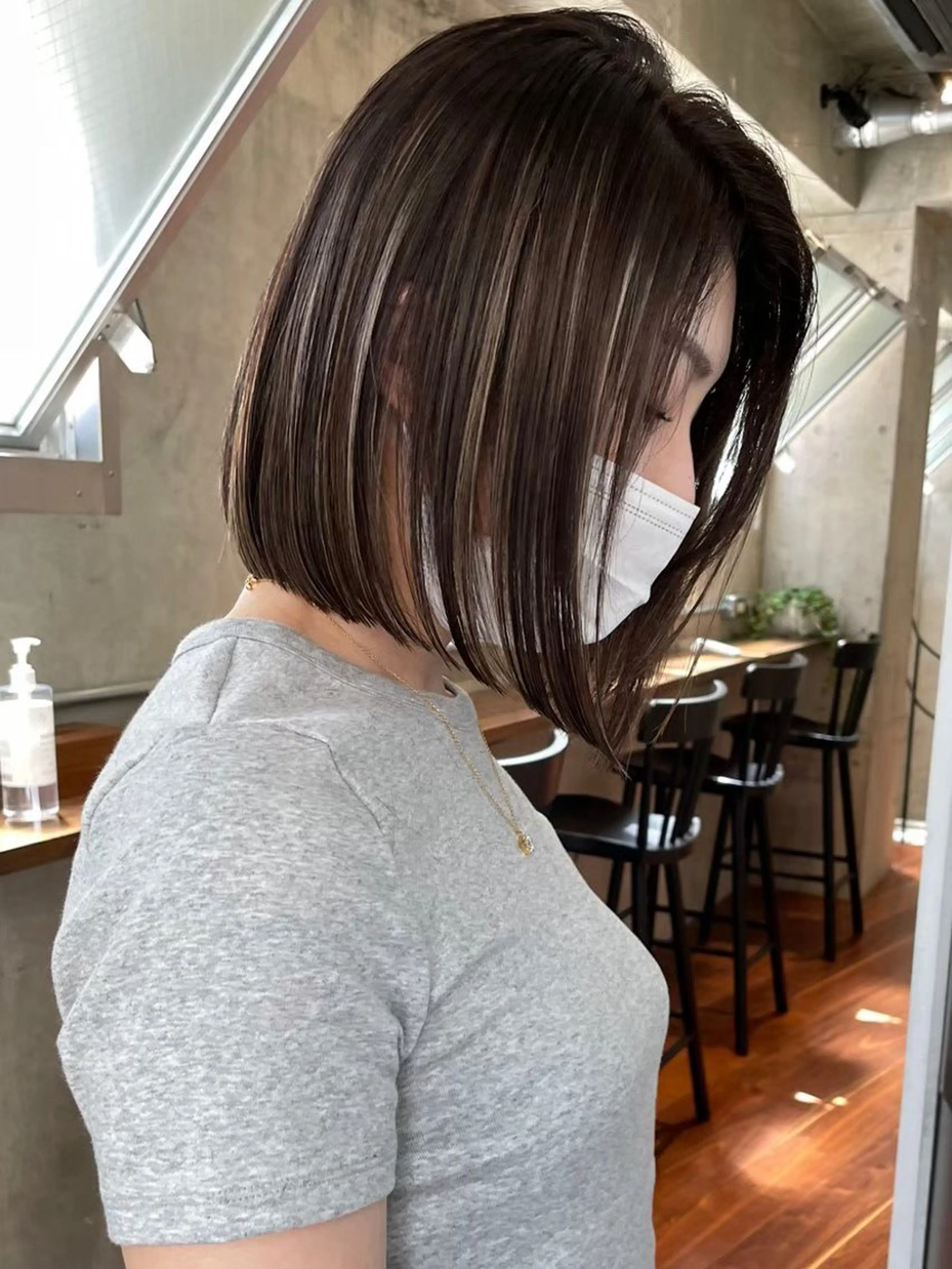 ミディアム カラー カット ヘアカラー ハイライトNo.1☆ ゆうのヘアスタイル