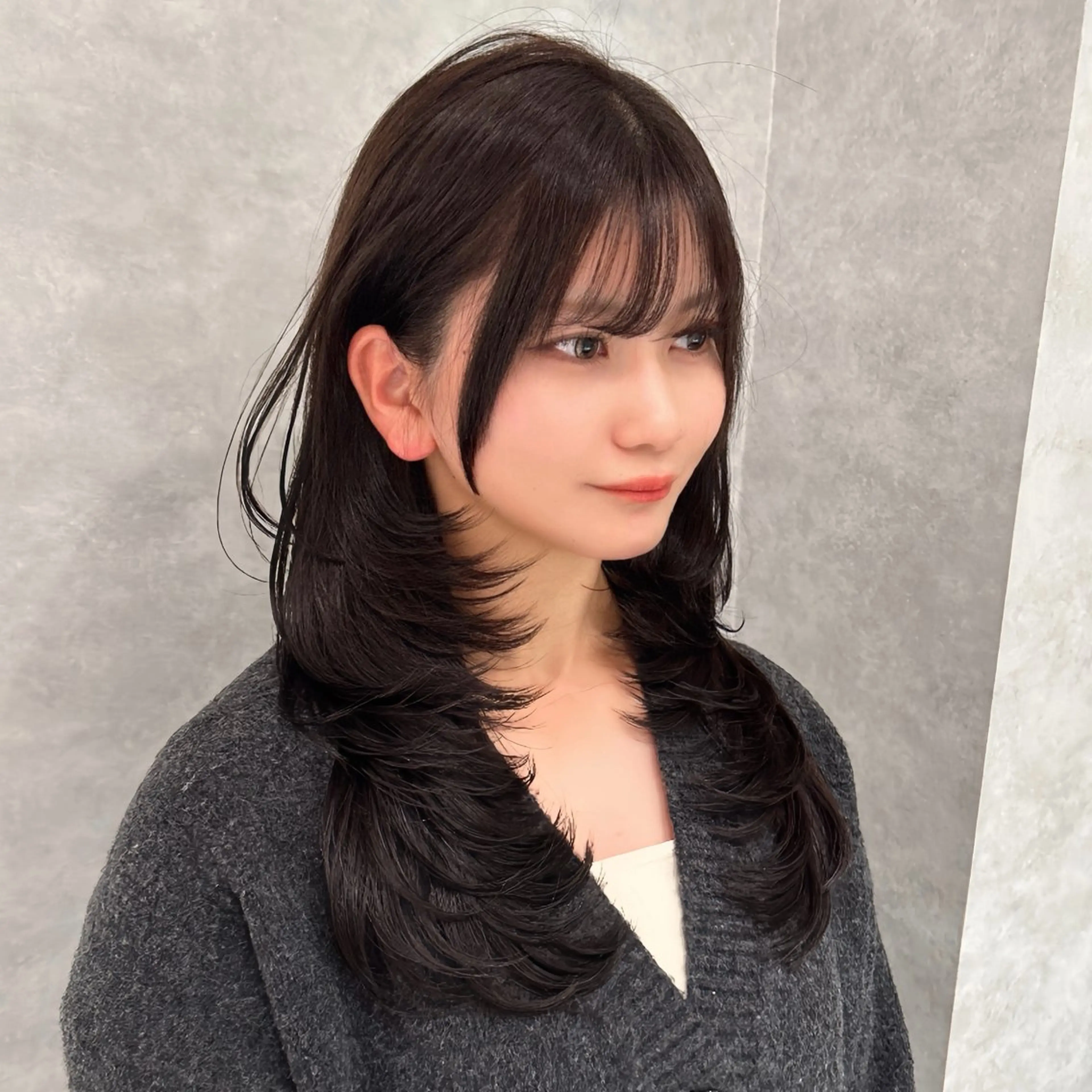 ロング レイヤーカット カット ヘアカラー 🥇KEN /レイヤー/カラーのヘアスタイル