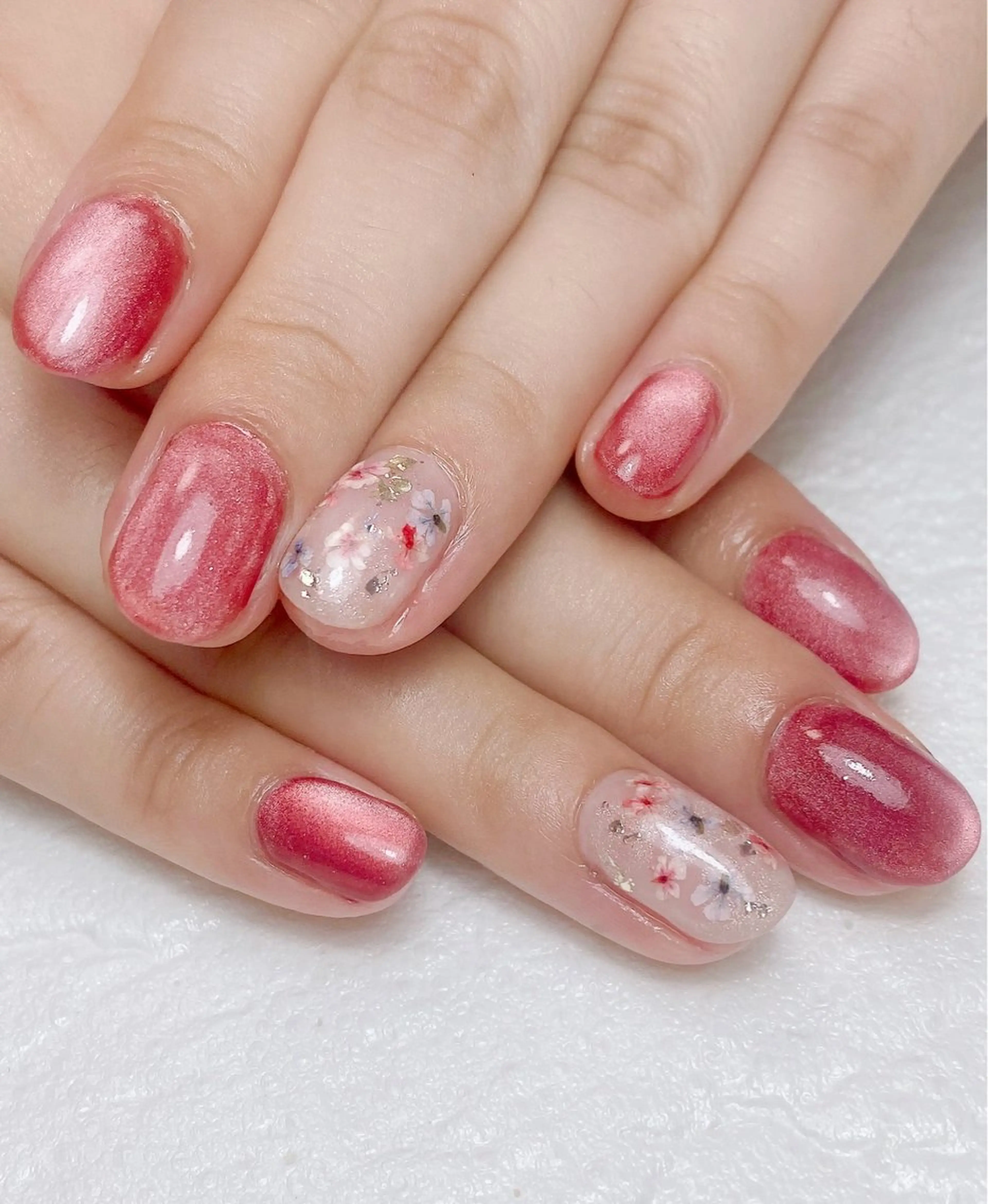 ネイル フラワーネイル マグネットネイル ニュアンスネイル Nail Salon K 🧸美爪育成のネイルデザイン