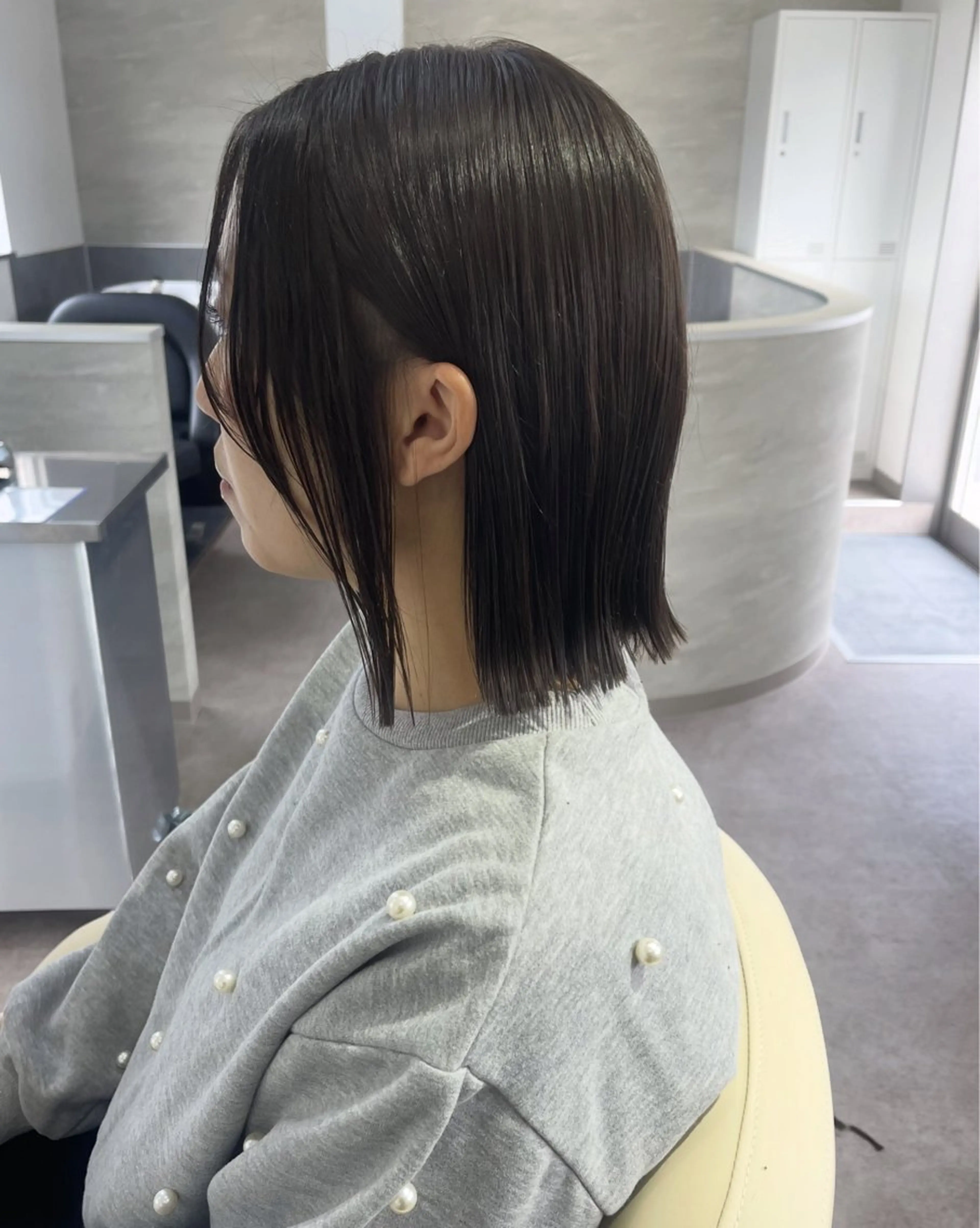ミディアム 切りっぱなしボブ ボブ ume yuraのヘアスタイル