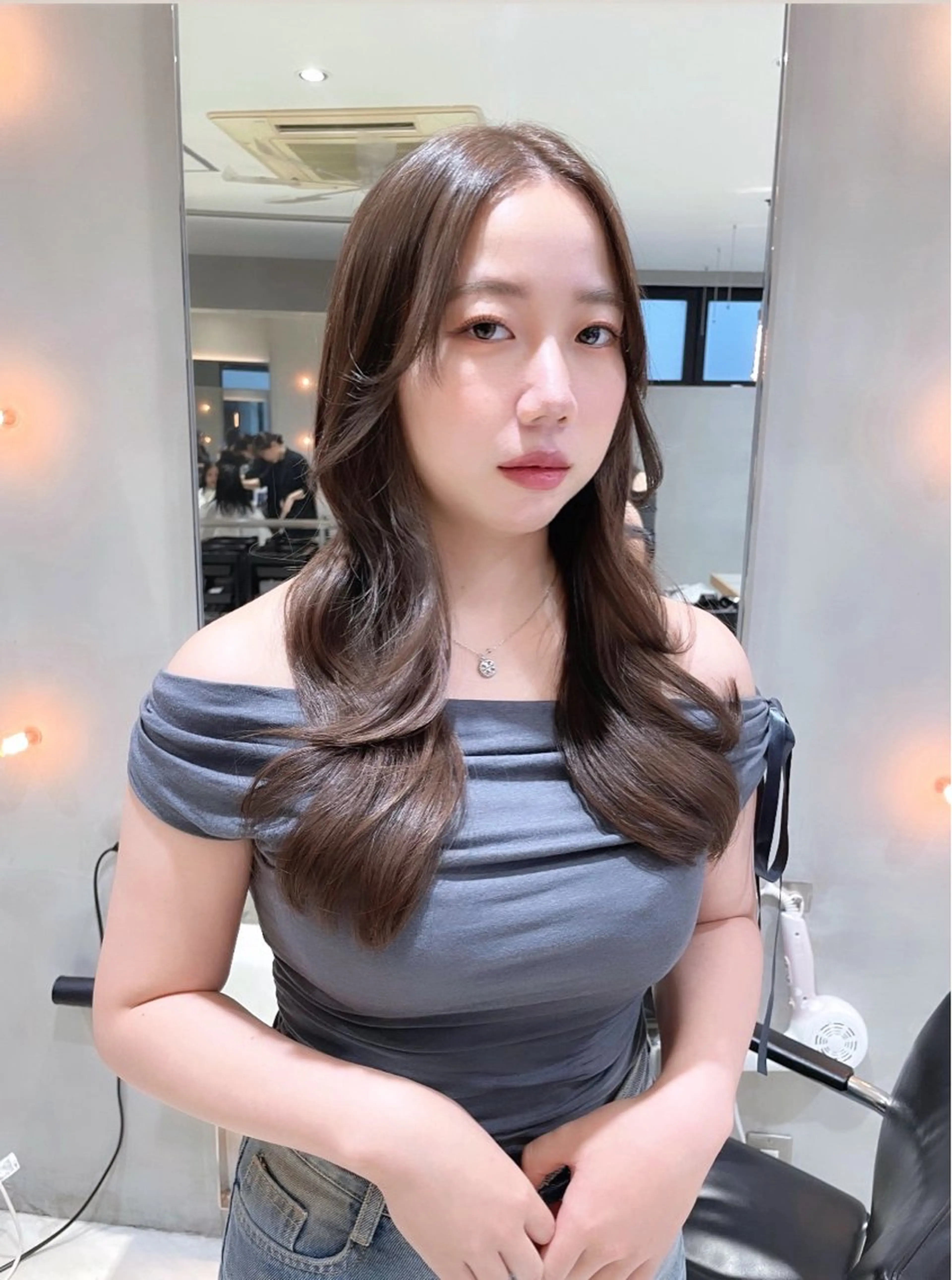 ロング カラー カット ヘアカラー ワンホン/韓国ヘア 🤍amiのヘアスタイル