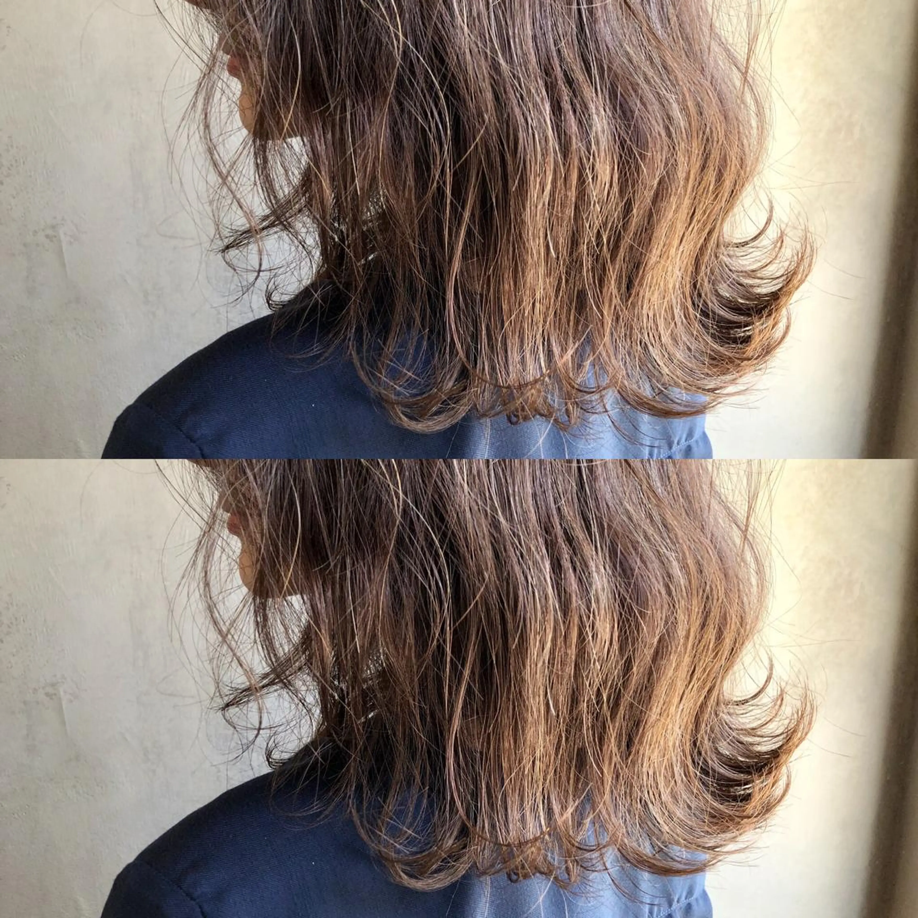 ミディアム カラー ハイライトカラー ハイライト カット ヘアカラー ツキノキ ミナのヘアスタイル