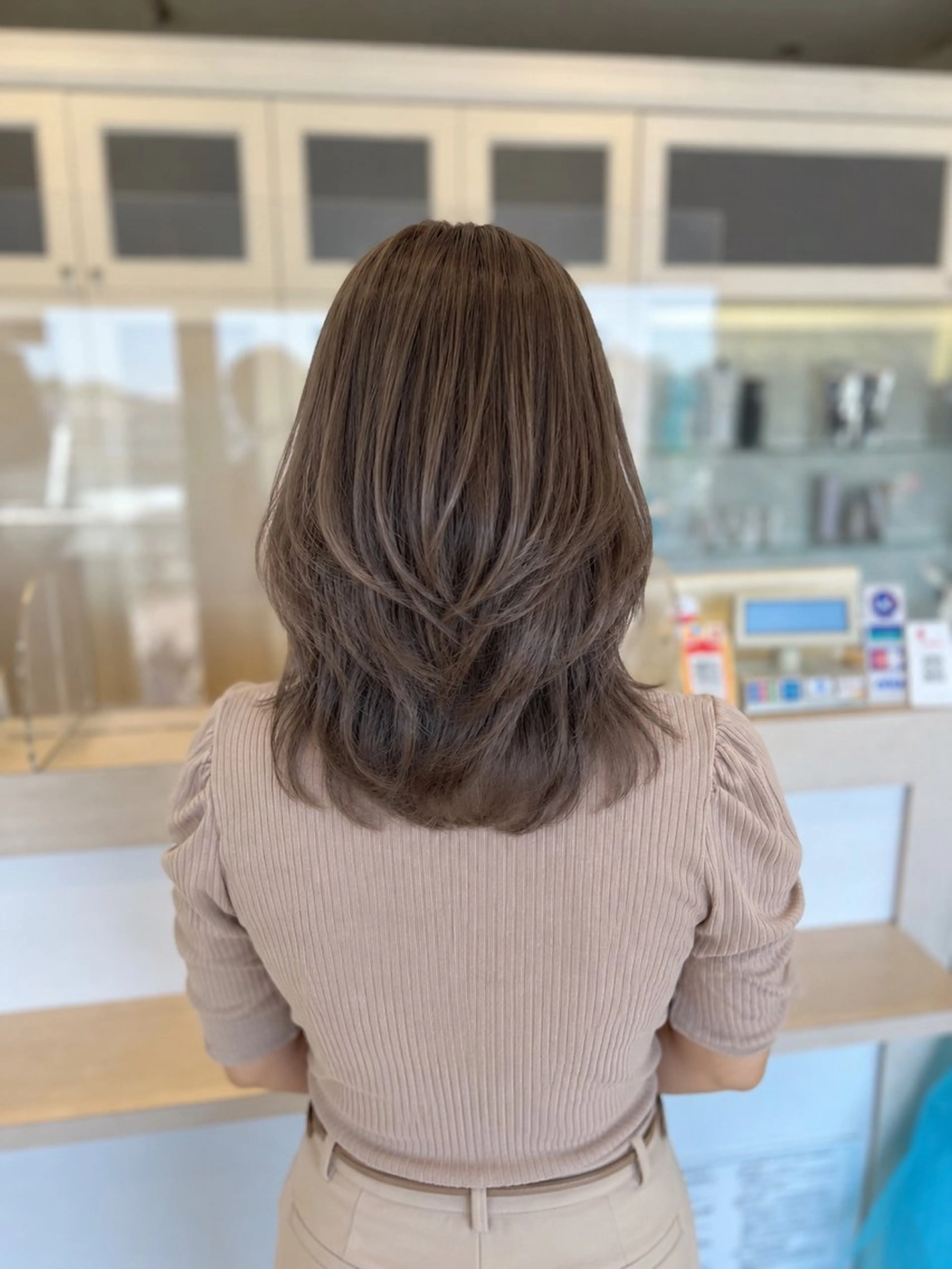 セミロング カラー カット ヘアカラー 金子 直樹のヘアスタイル