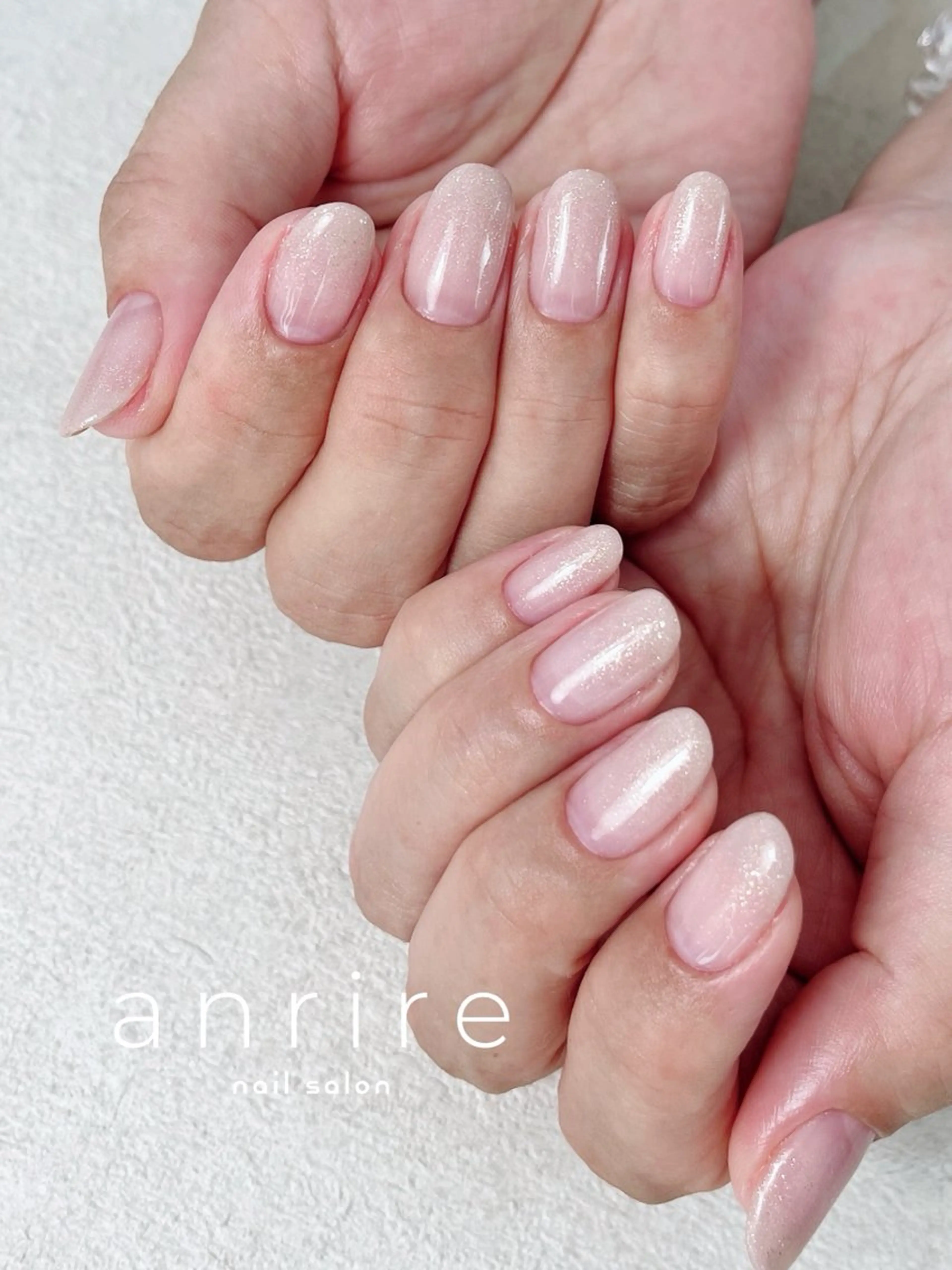 ネイル ジェルネイル グラデーション キラキラネイル ラメ(グリッター) オフィスネイル ハンドネイル nailsalon anrireのネイルデザイン