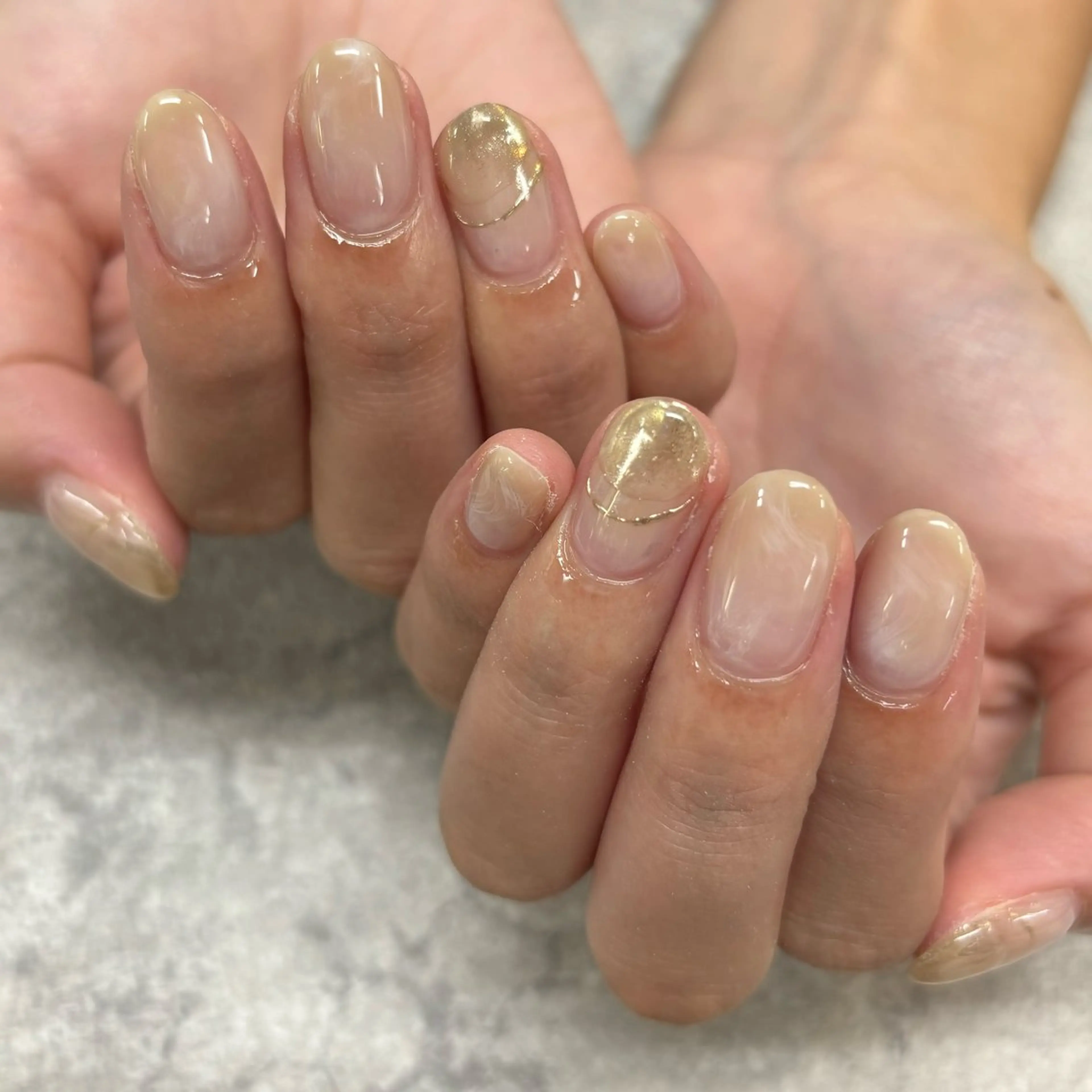 ネイル ミラーネイル ニュアンスネイル ハンドネイル NUMAZAWA KASUMIのネイルデザイン