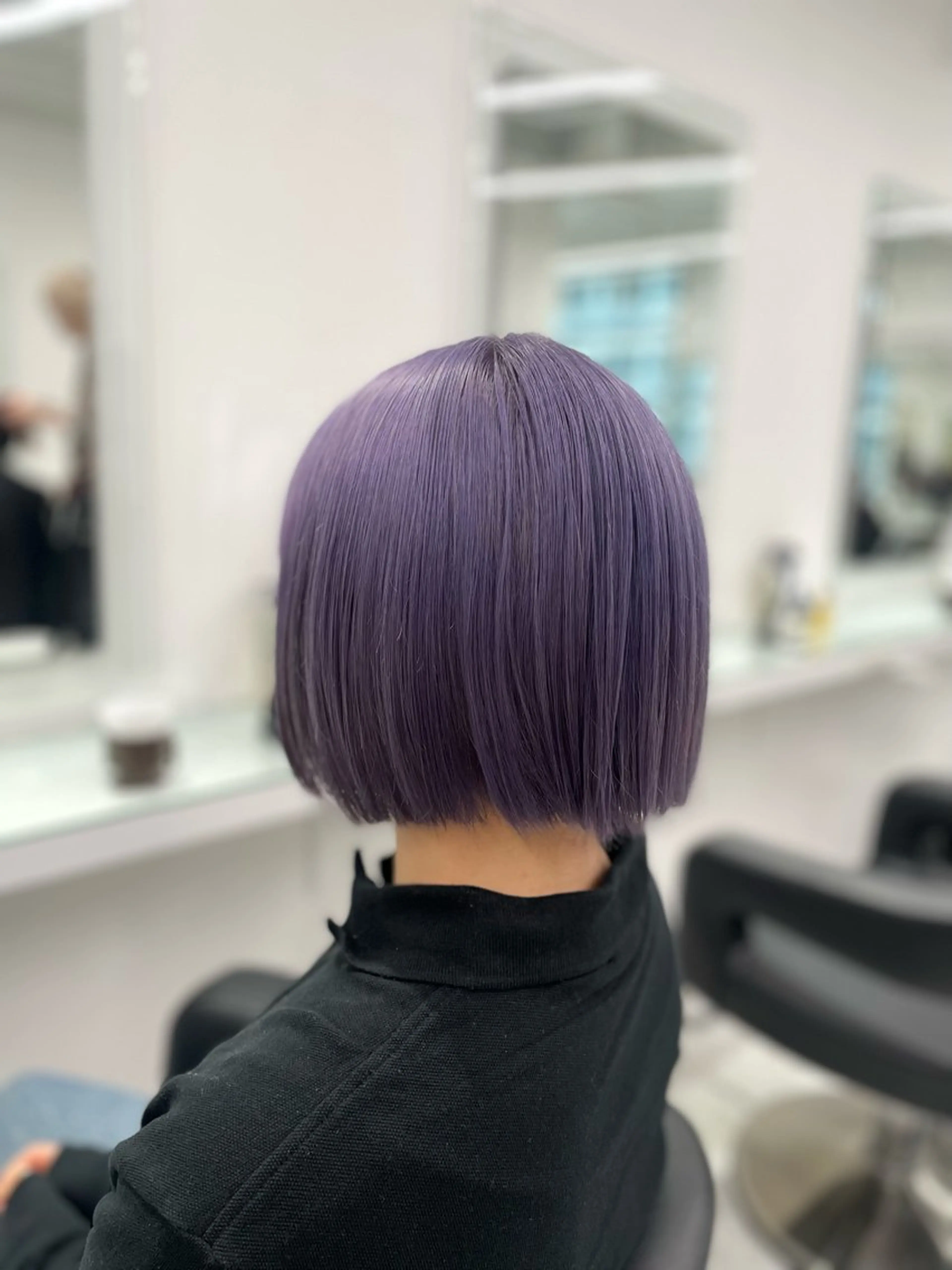 ミディアム カラー ブルーカラー ブルーラベンダー ラベンダーカラー ヘアカラー トリートメント ヘッドスパ ヘアセット ❄最強かわいいカラー ❄️MINA❄️のヘアスタイル