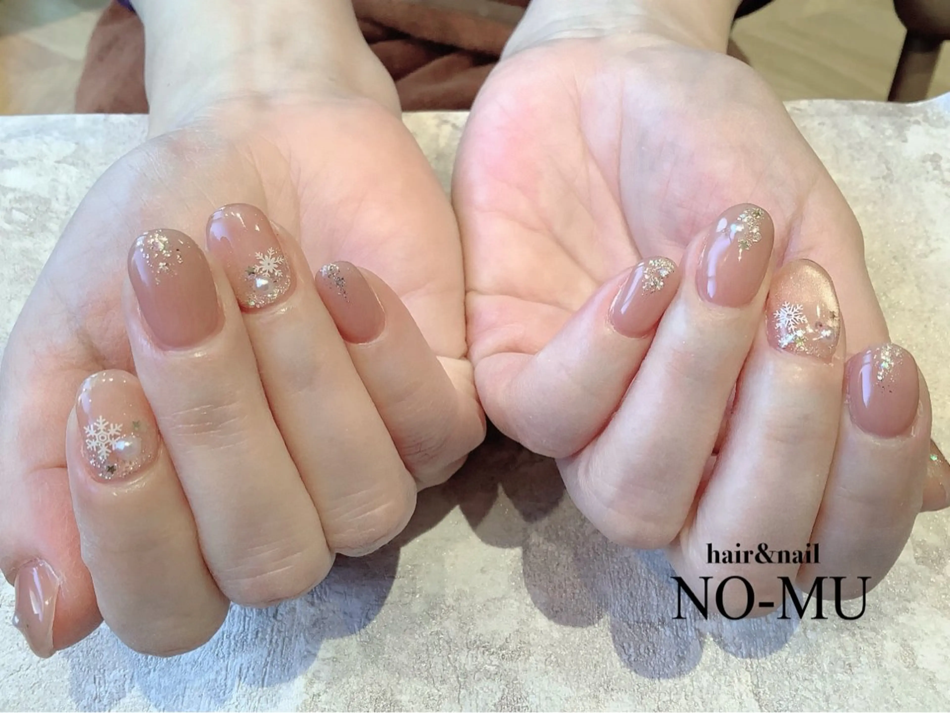 ネイル 冬ネイル ハンドネイル hair&nail NO-MU所属・hair&nail NO-MUのネイルデザイン