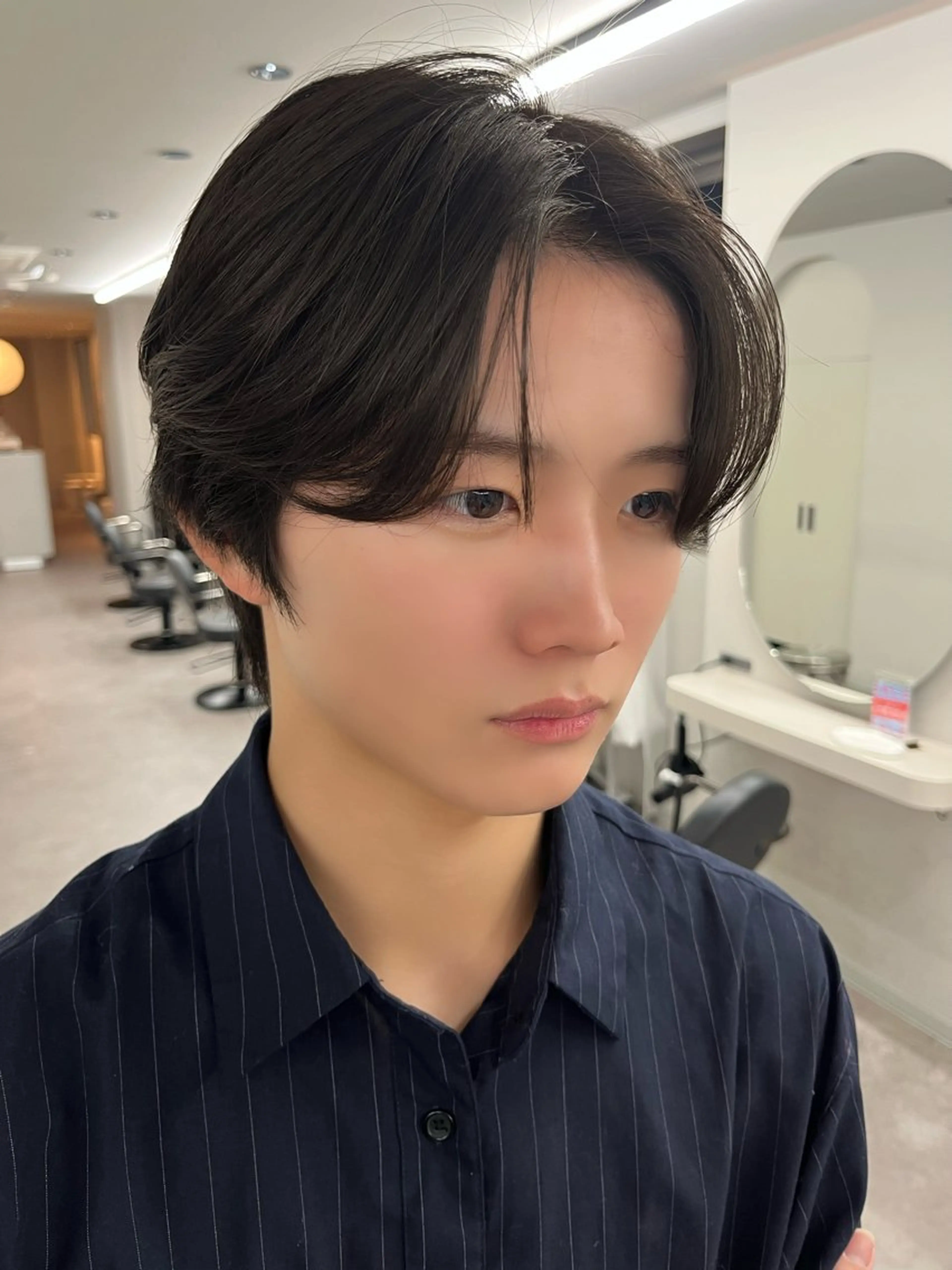 メンズ センターパート カット NARE所属・アイカ🐺 ナチュラル韓国ヘアのヘアスタイル