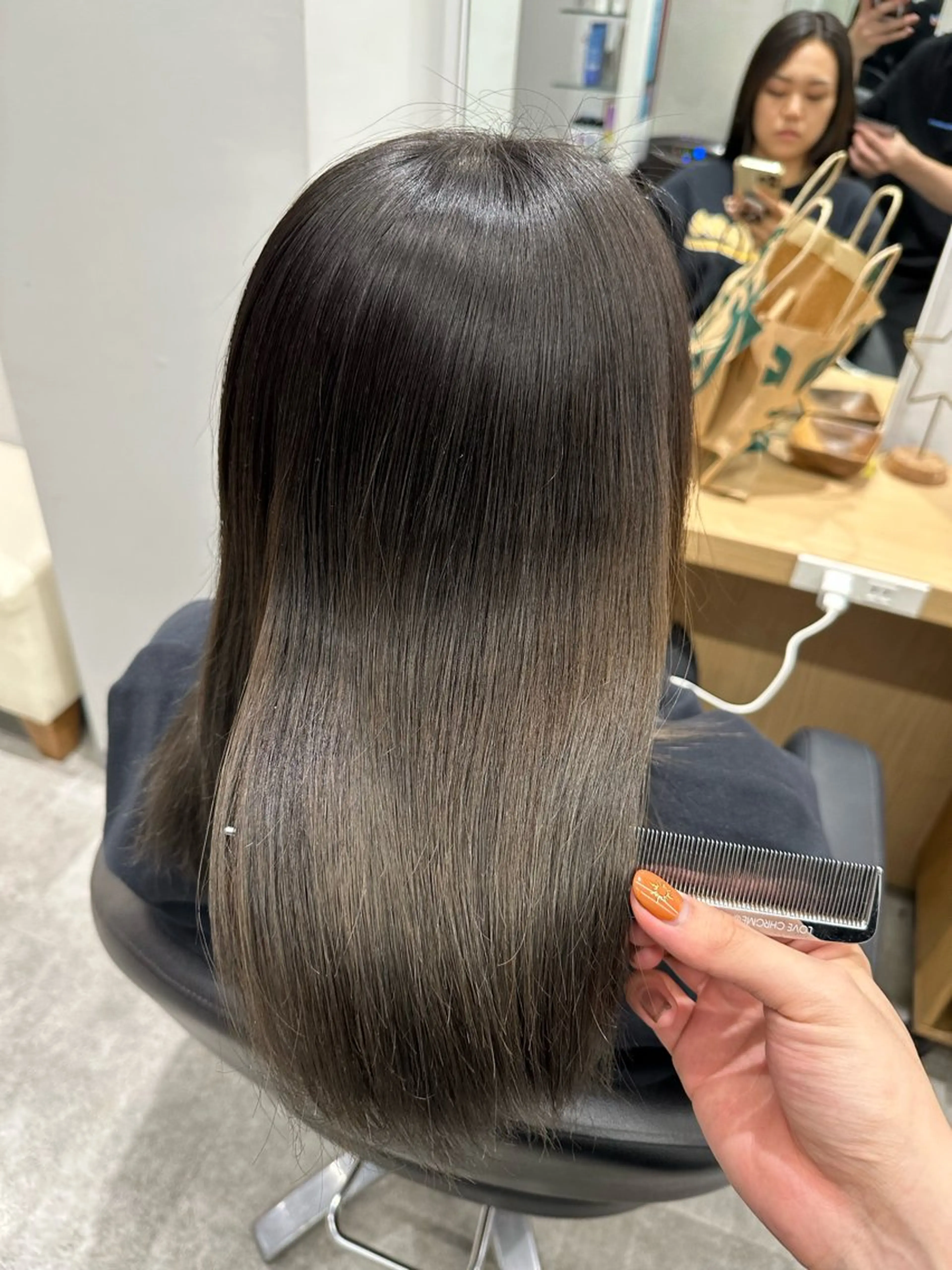 セミロング 髪質改善 トリートメント カット ヘアカラー 巻ける髪質改善🫧ハ イライト/永田汰伊智のヘアスタイル