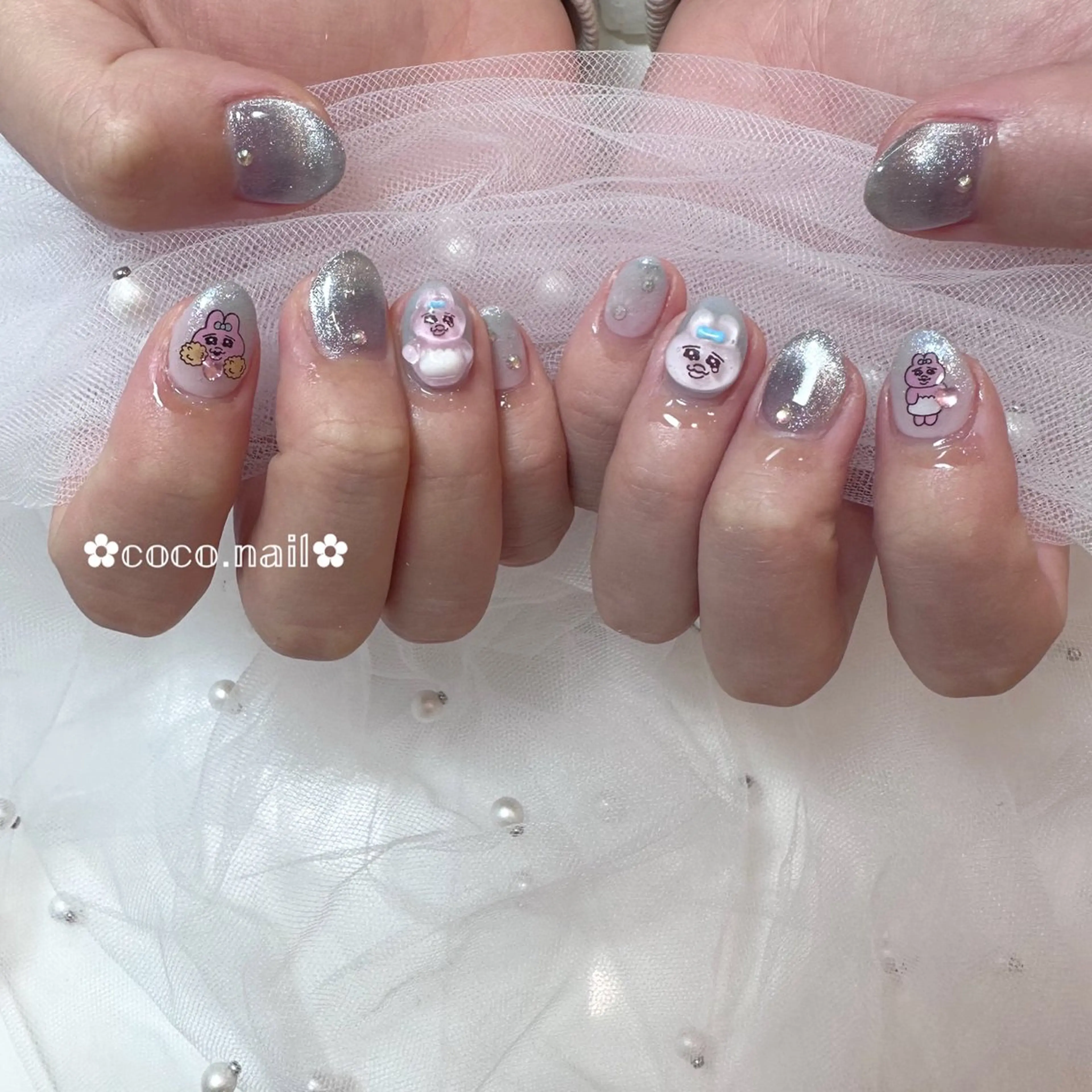 ネイル ハンドネイル lili.nail y2k/長さ出しのネイルデザイン