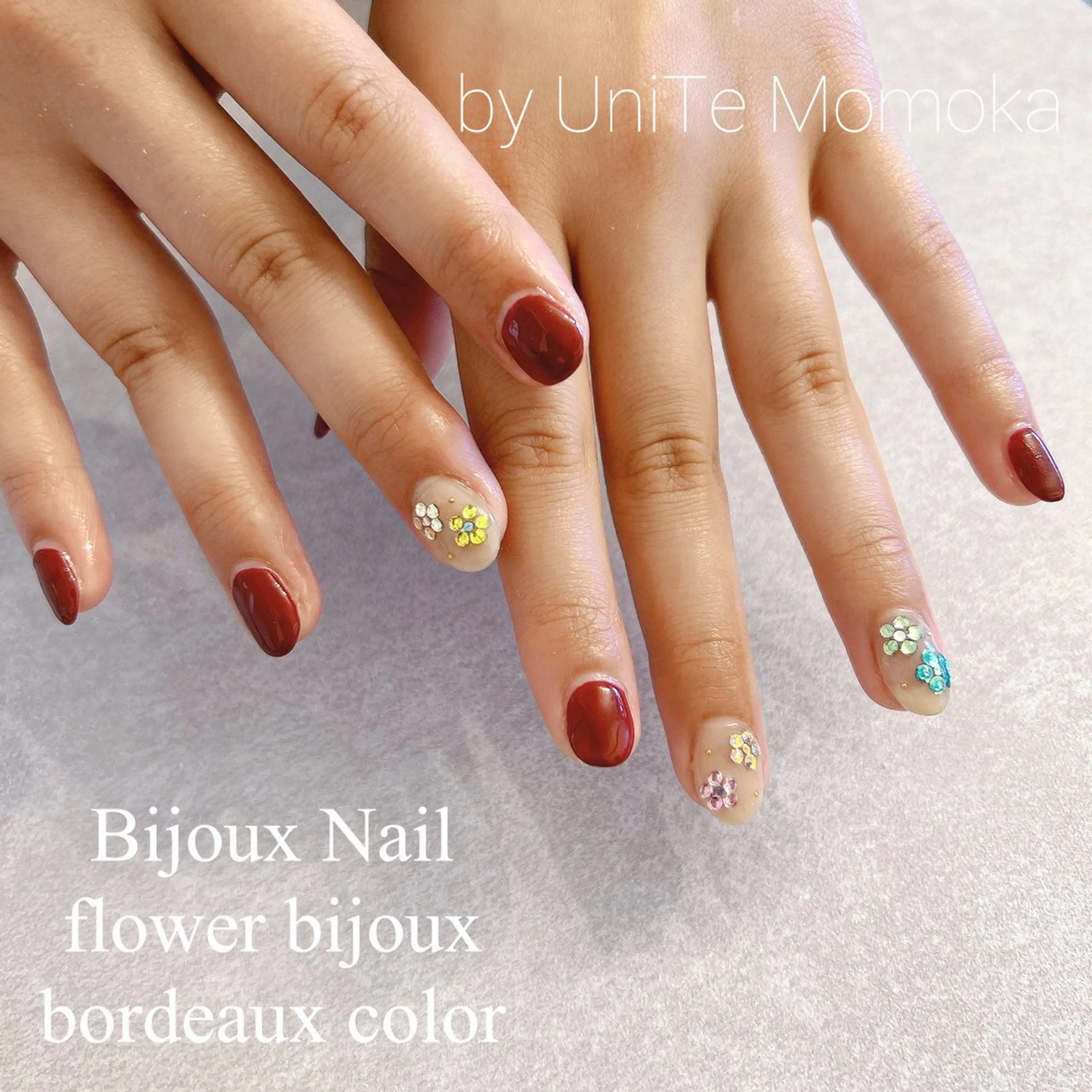 ネイル フラワーネイル ハンドネイル Momo nailsalonのネイルデザイン