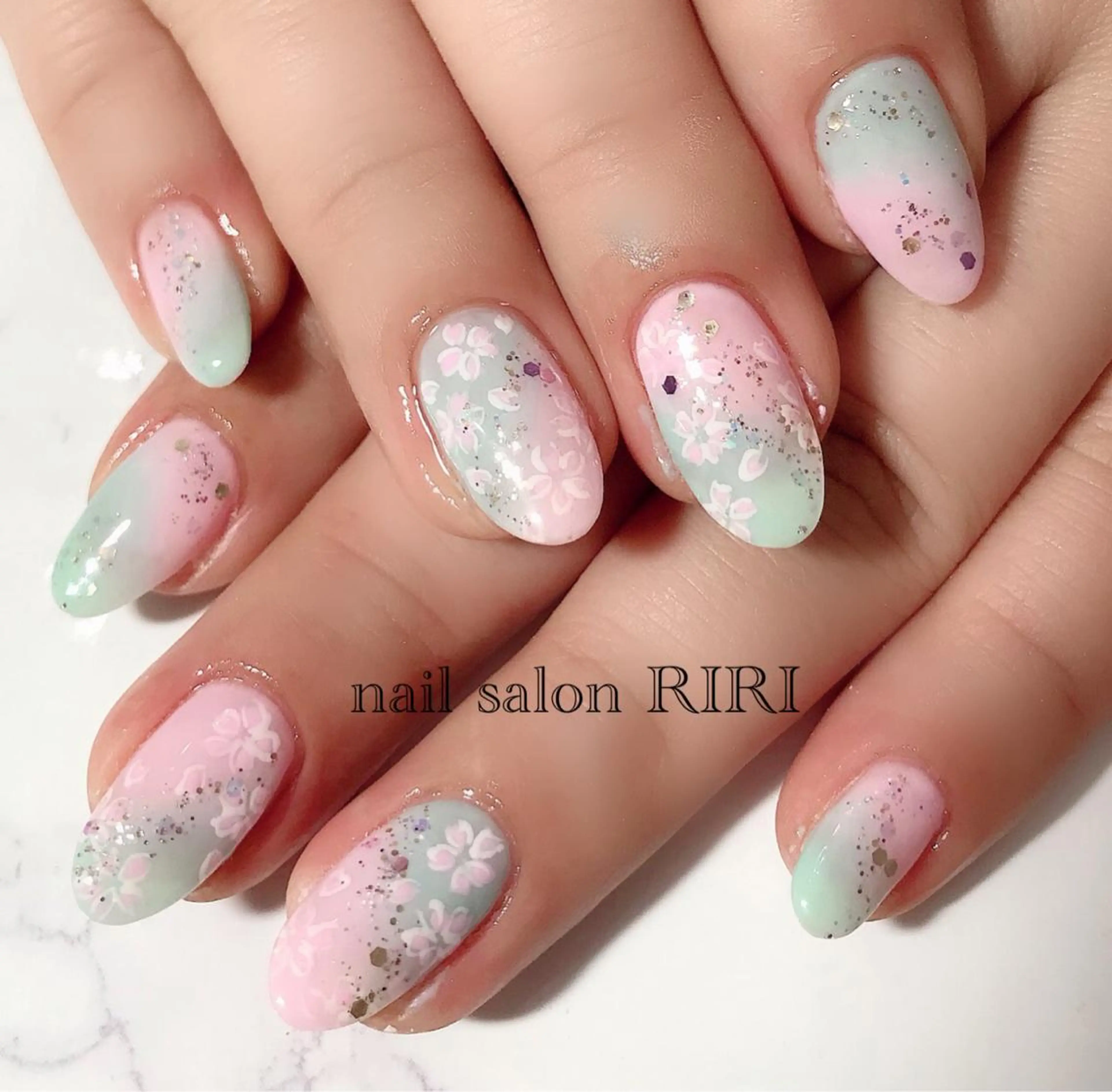 ネイル 桜ネイル private  nail  salon RIRI所属・RIRI リリのネイルデザイン