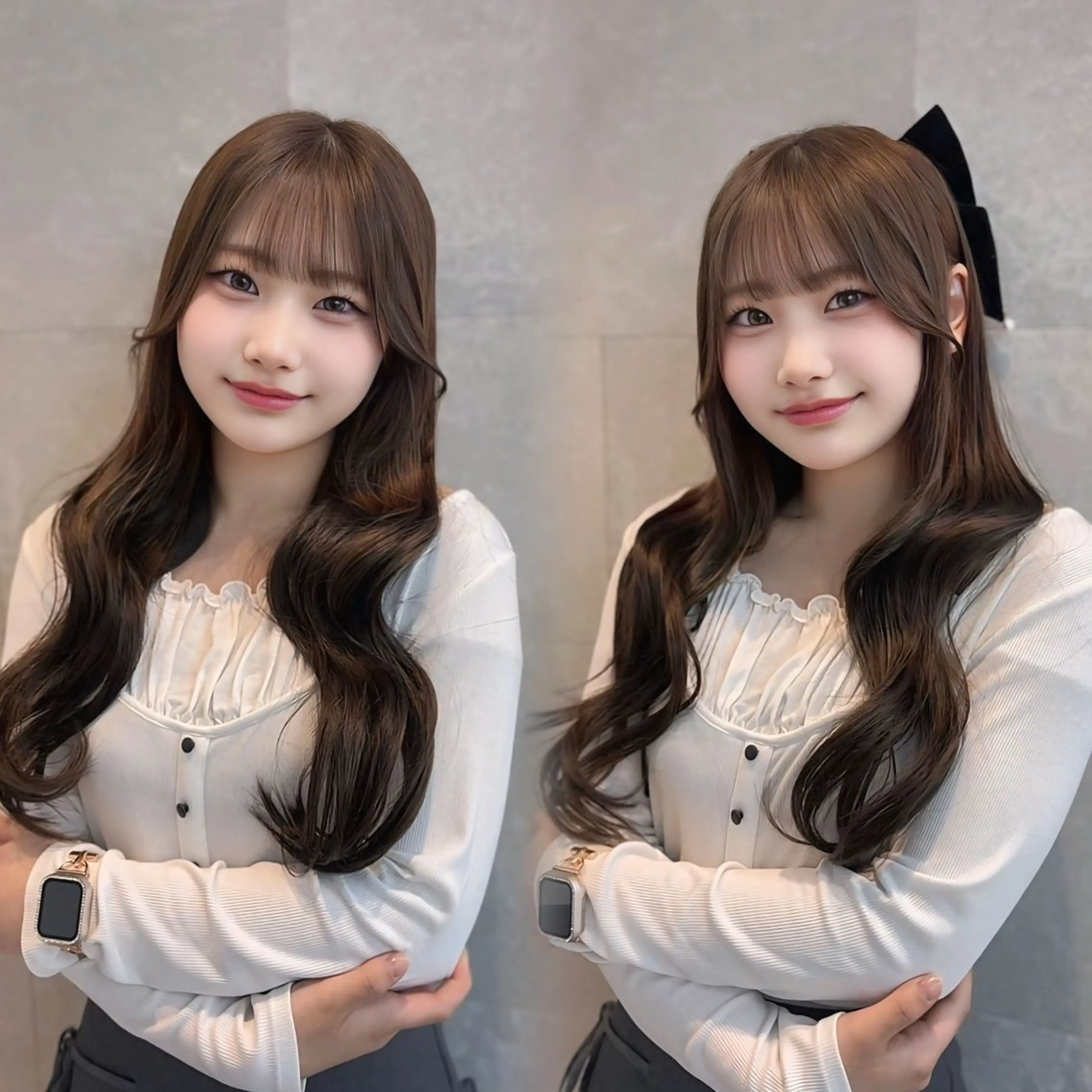 ロング カラー ヘアアレンジ ベージュカラー 黒髪 ブリーチ ブルーカラー ブルーブラック ヘアカラー ️🫧中島遼香🫧 Ess🪽髪質改善のヘアスタイル