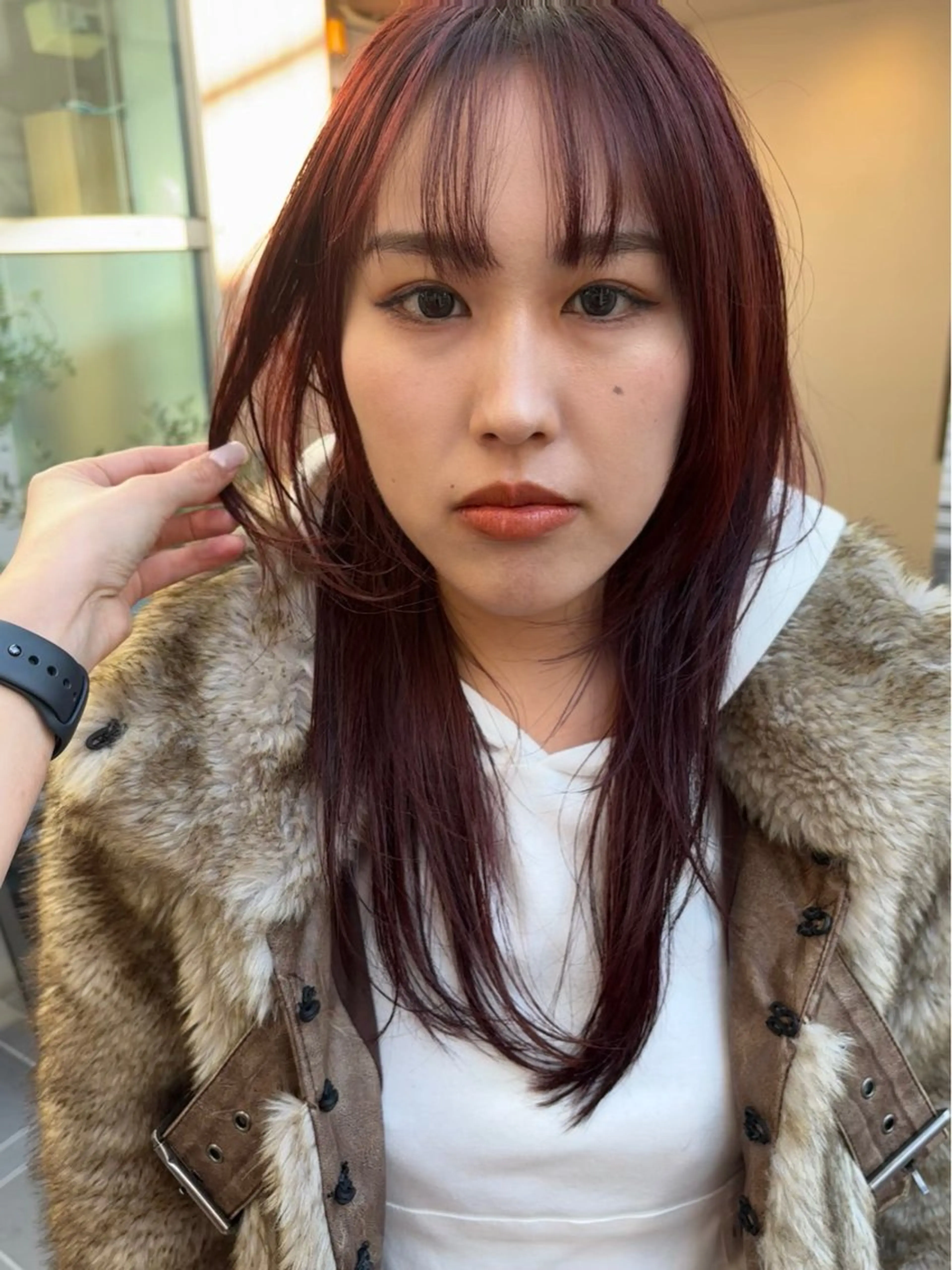 セミロング カラー 池田理紗/ bob/メンズカットのヘアスタイル