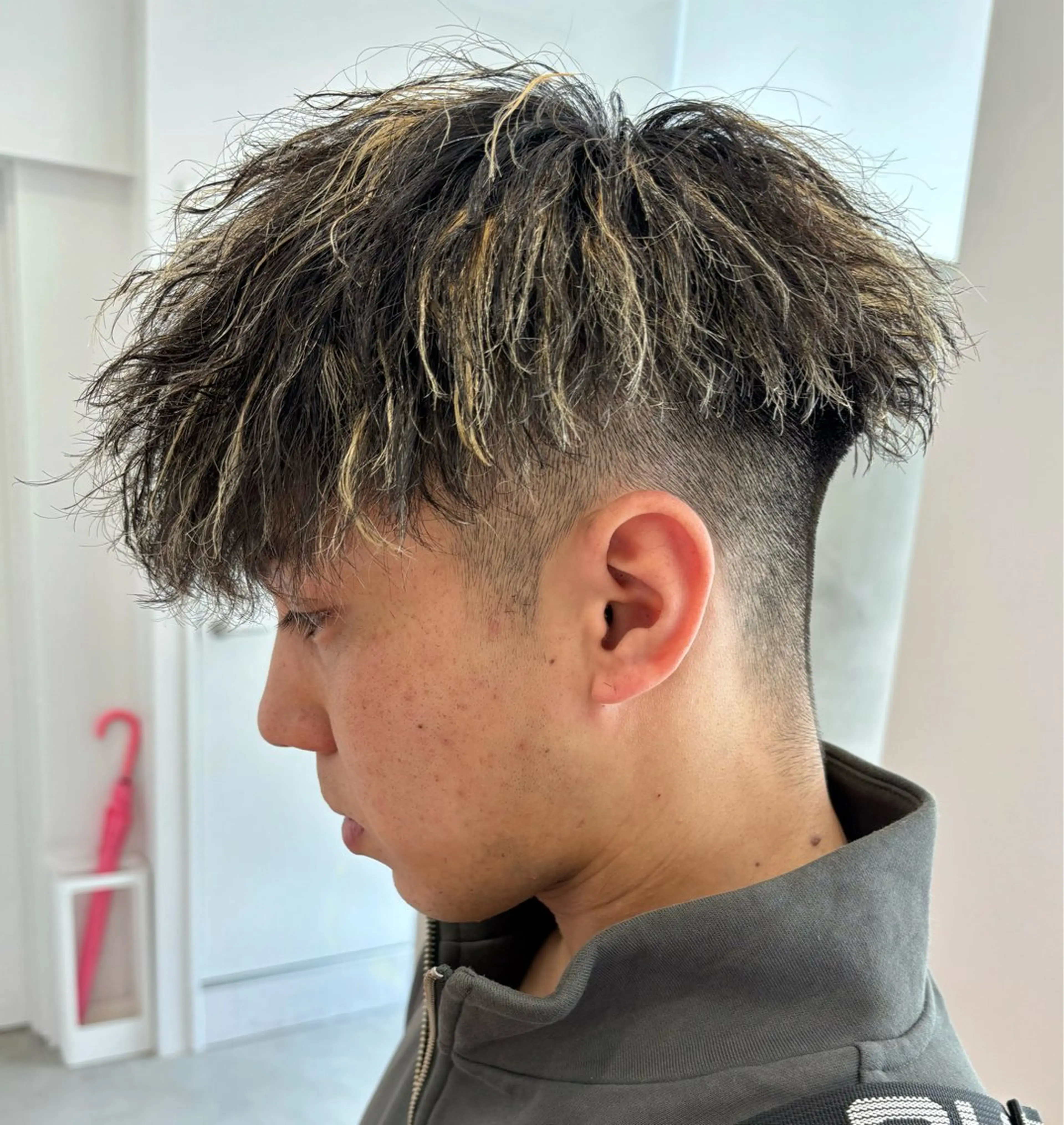 ショート パーマ メンズ メンズカット ボブ/米崎駿也のヘアスタイル