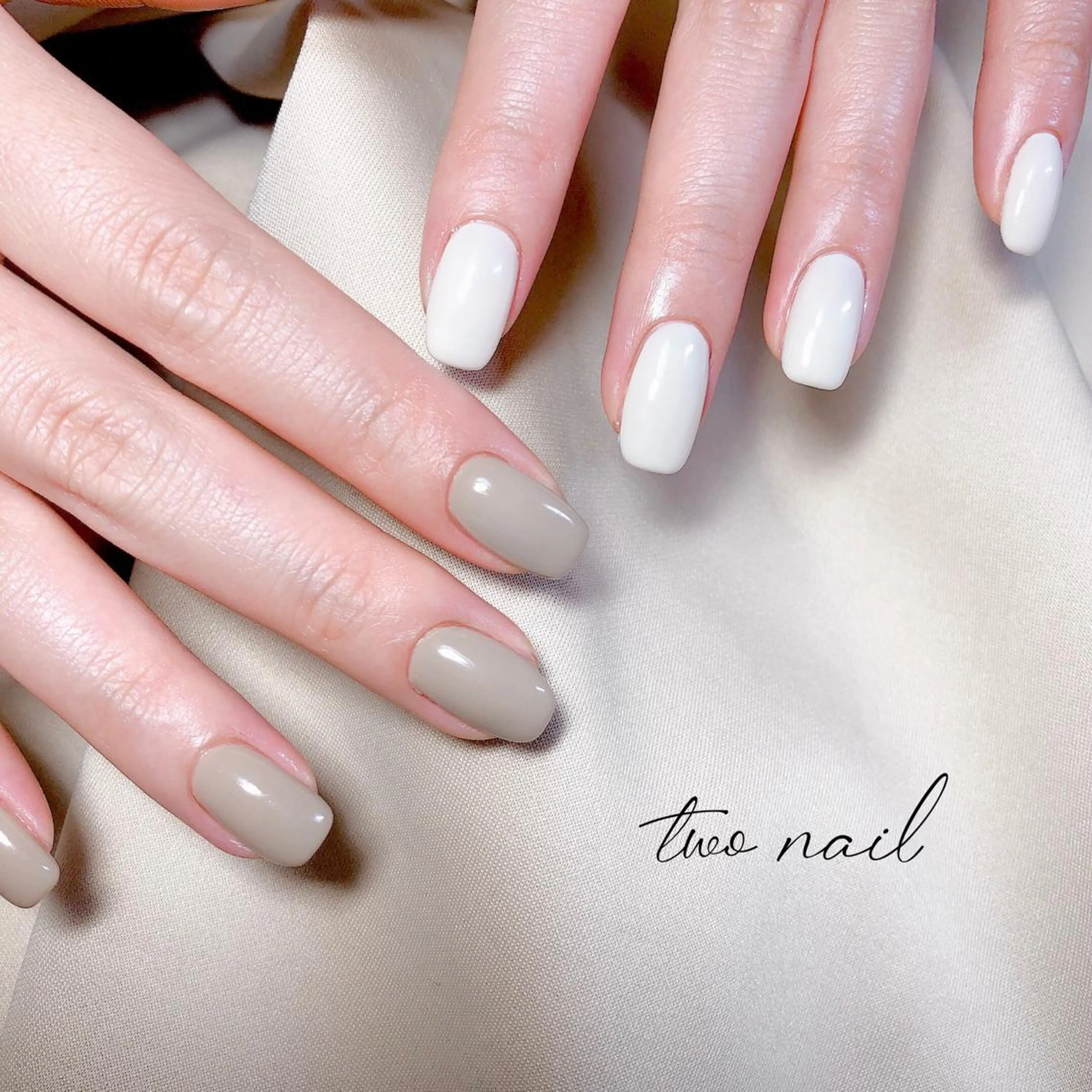 ネイル アートネイル フットネイル ハート ニュアンスネイル ホワイト ハンドネイル two nailのネイルデザイン