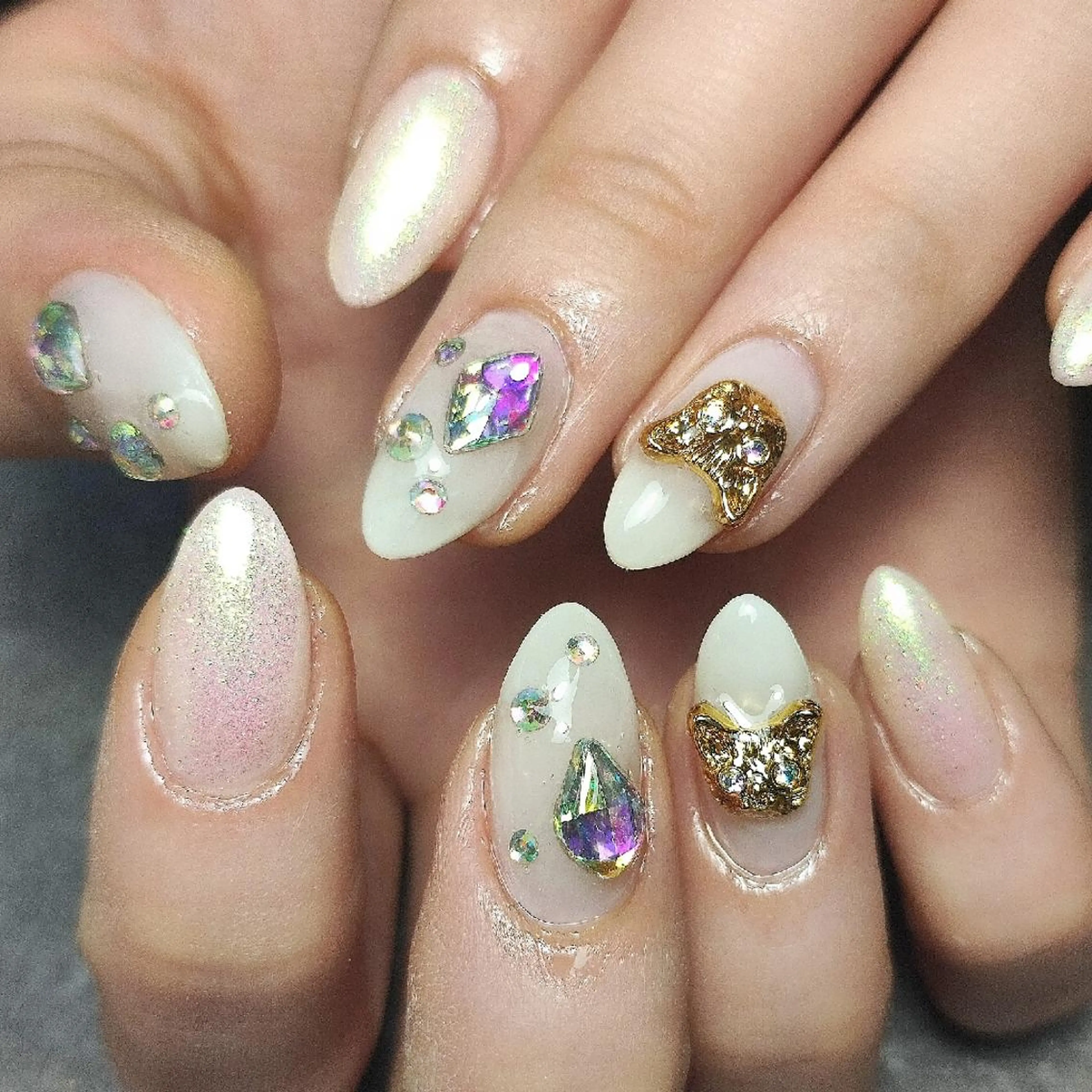 ネイル ラメ(グリッター) 持ち込み ハンドネイル 個人サロン saltnailのネイルデザイン