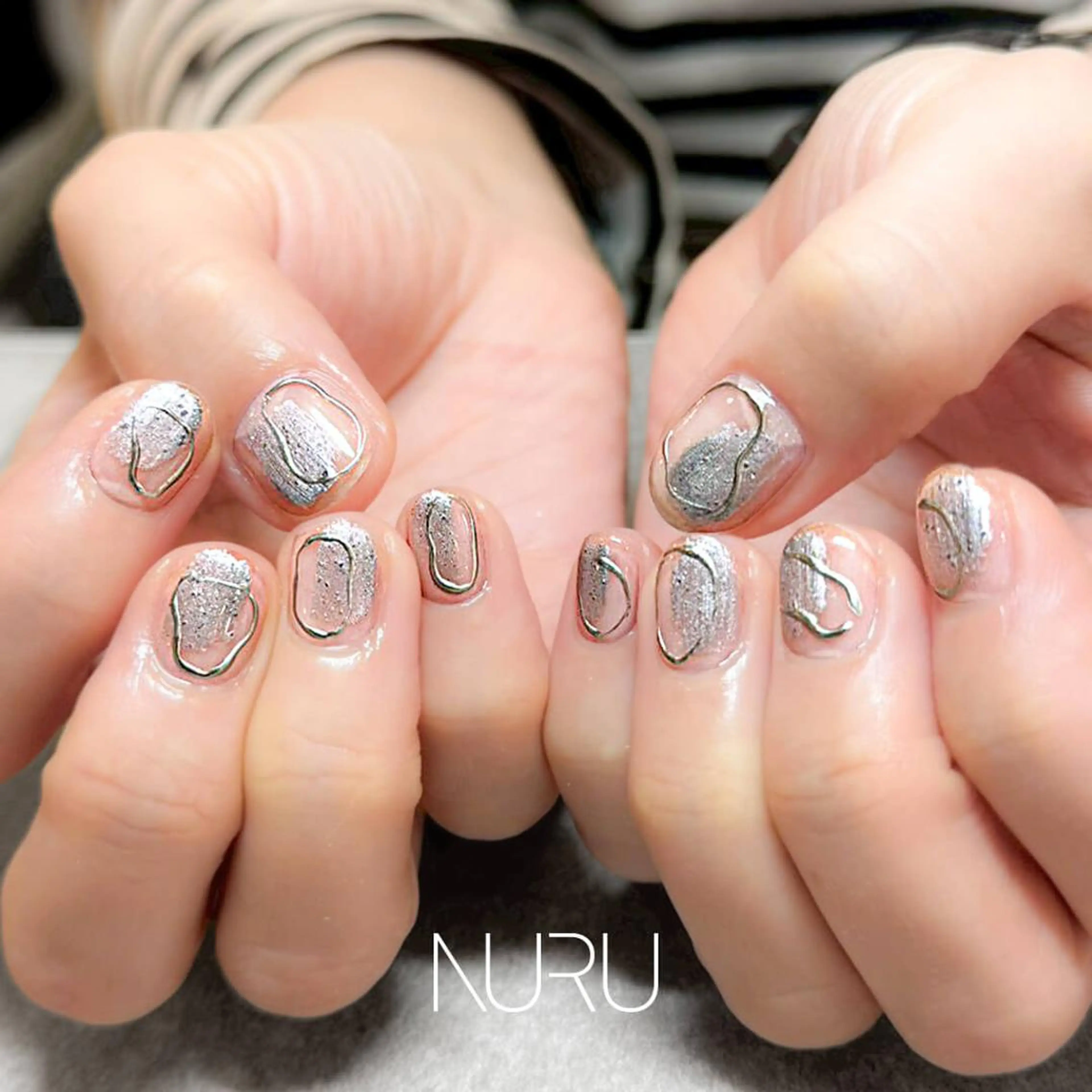 ネイル クリアネイル ニュアンスネイル ハンドネイル NURU NAIL ヌルネイル新宿のネイルデザイン