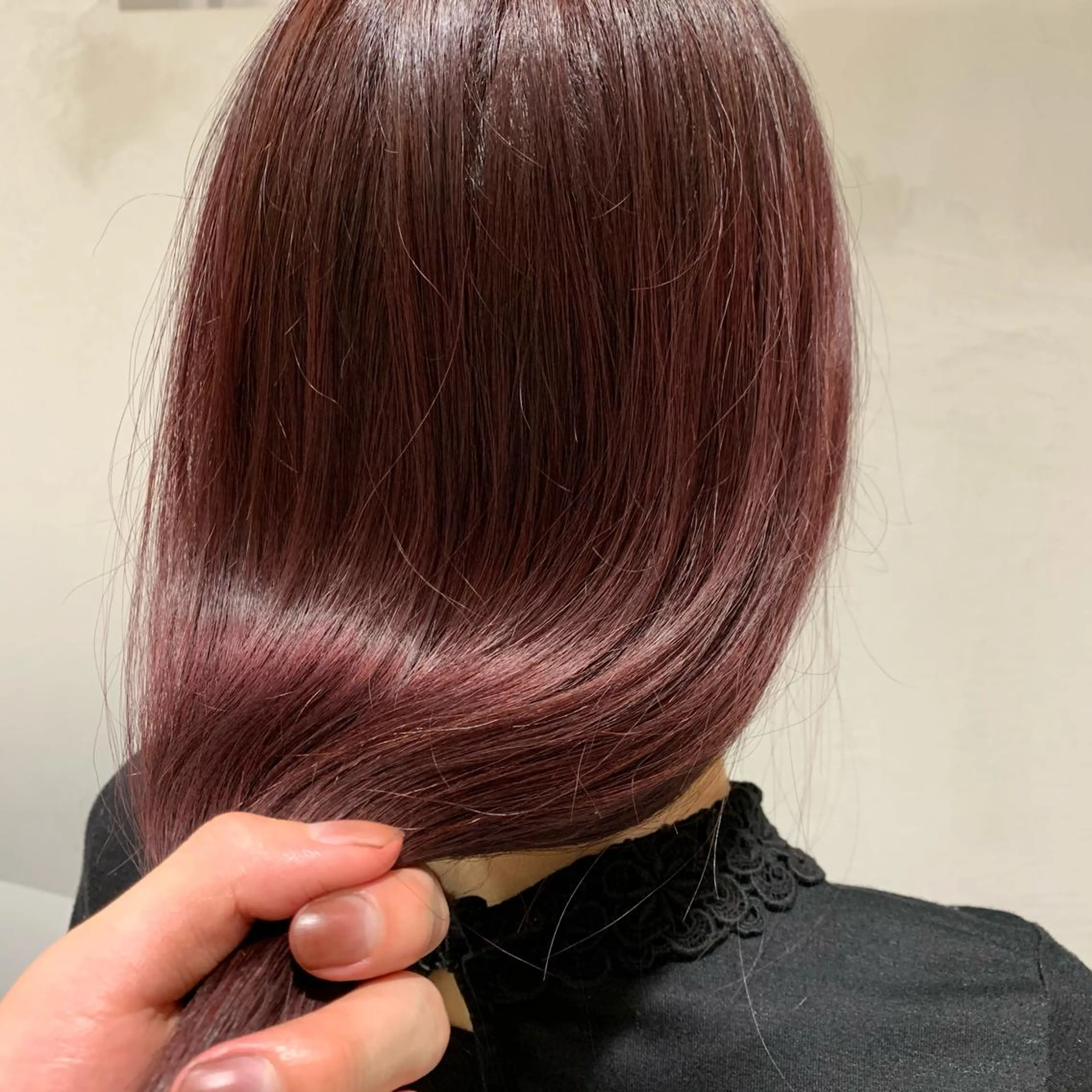 ロング オリーブ カラー✨有坂映哉のヘアスタイル